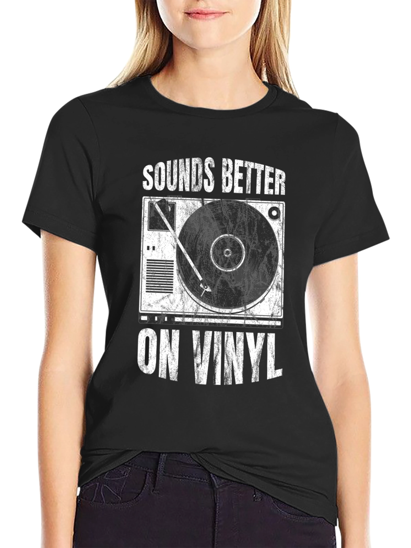 Sounds Better on Vinyl Black T-Shirt