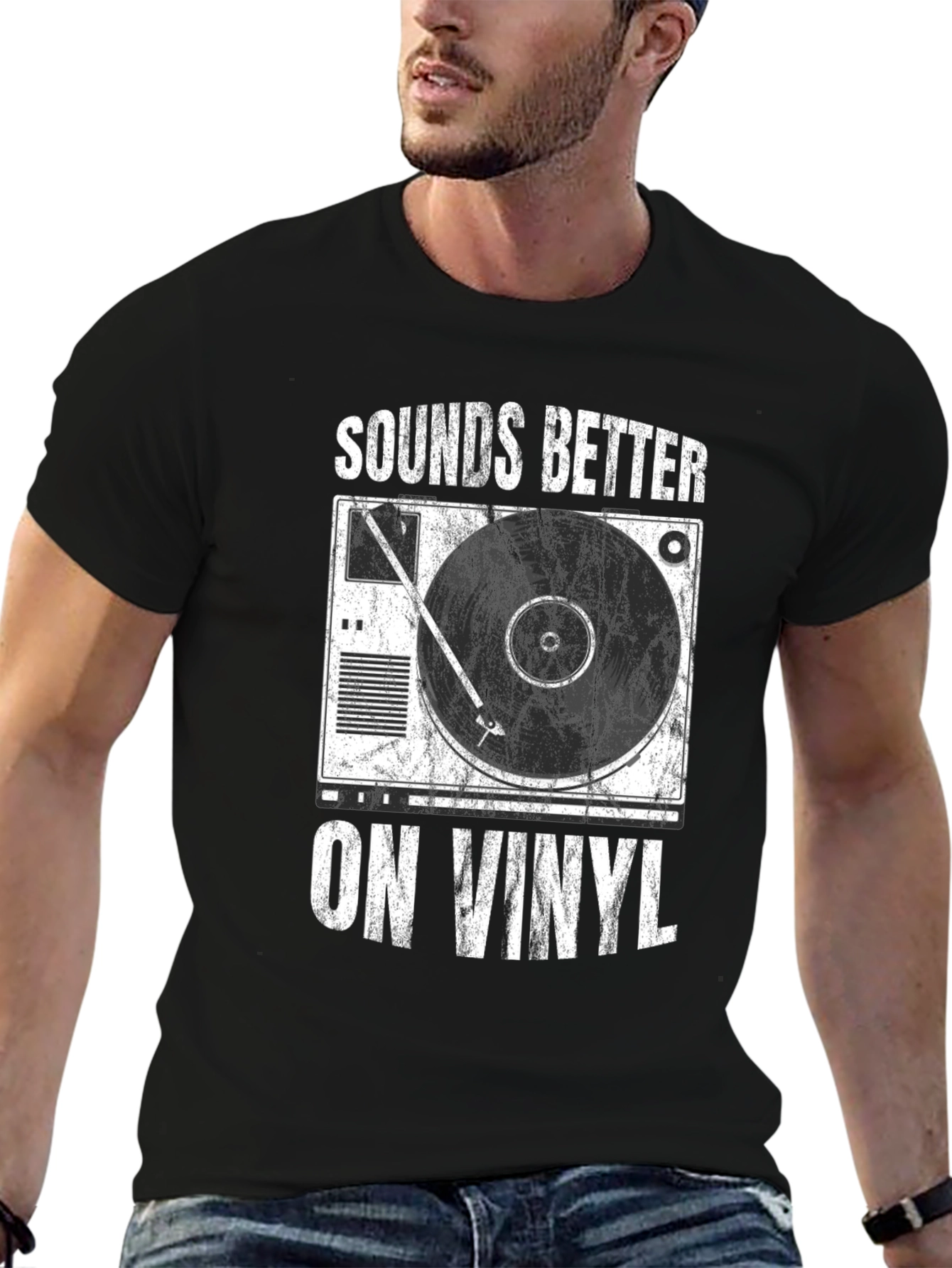 Sounds Better on Vinyl Black T-Shirt