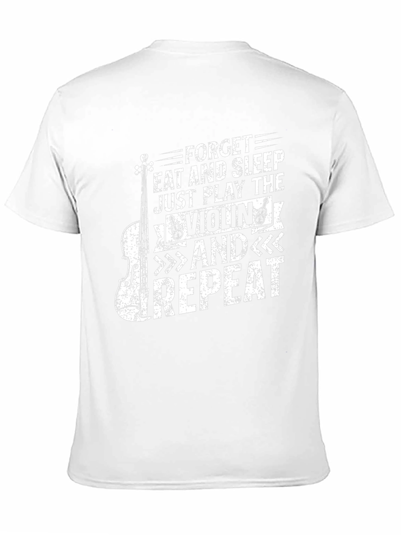Violin Player Black T-Shirt: Forget Eat Sleep Repeat