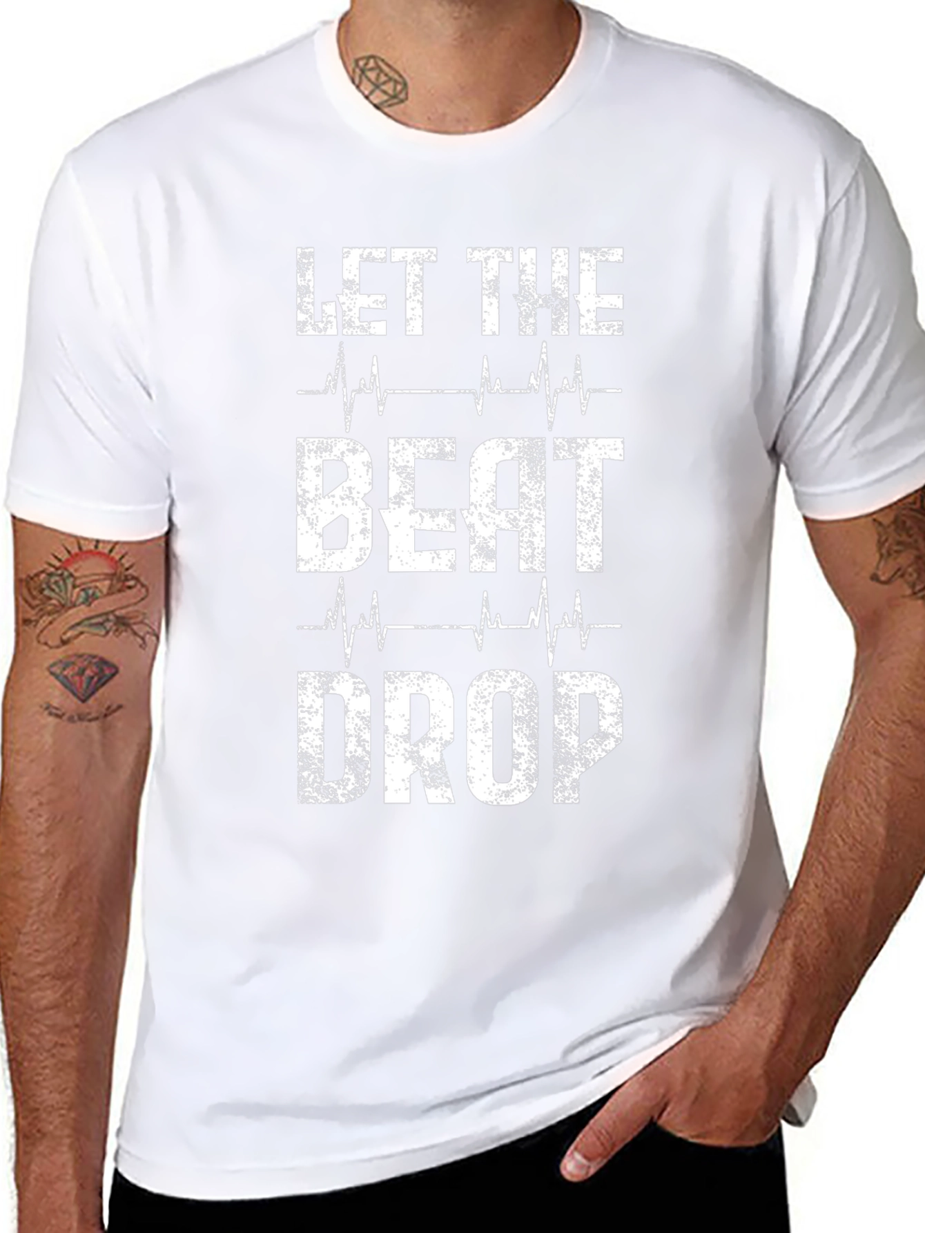 Let The Beat Drop T-Shirt - Black Graphic Tee