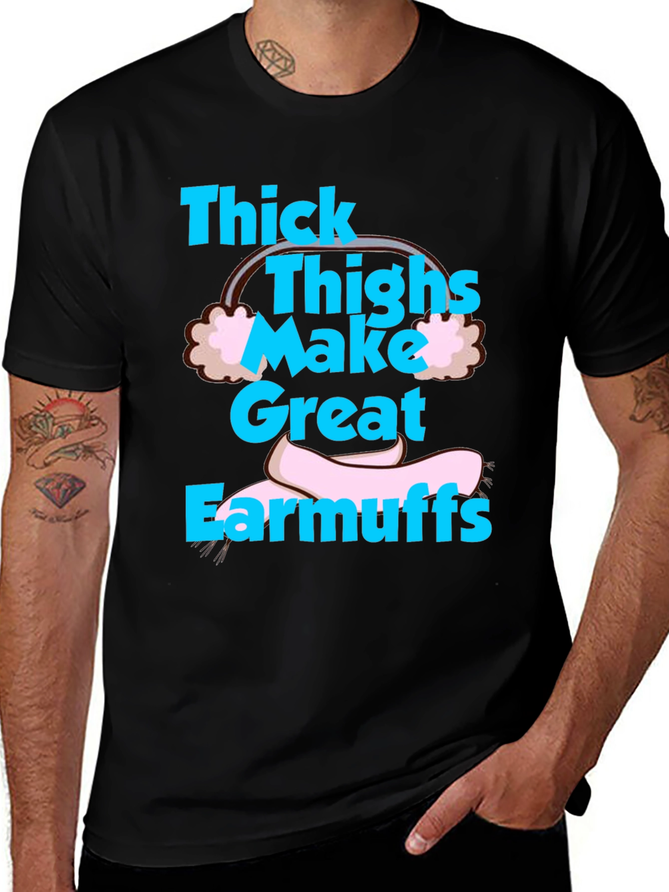 Thick Thighs Earmuffs Graphic Tee