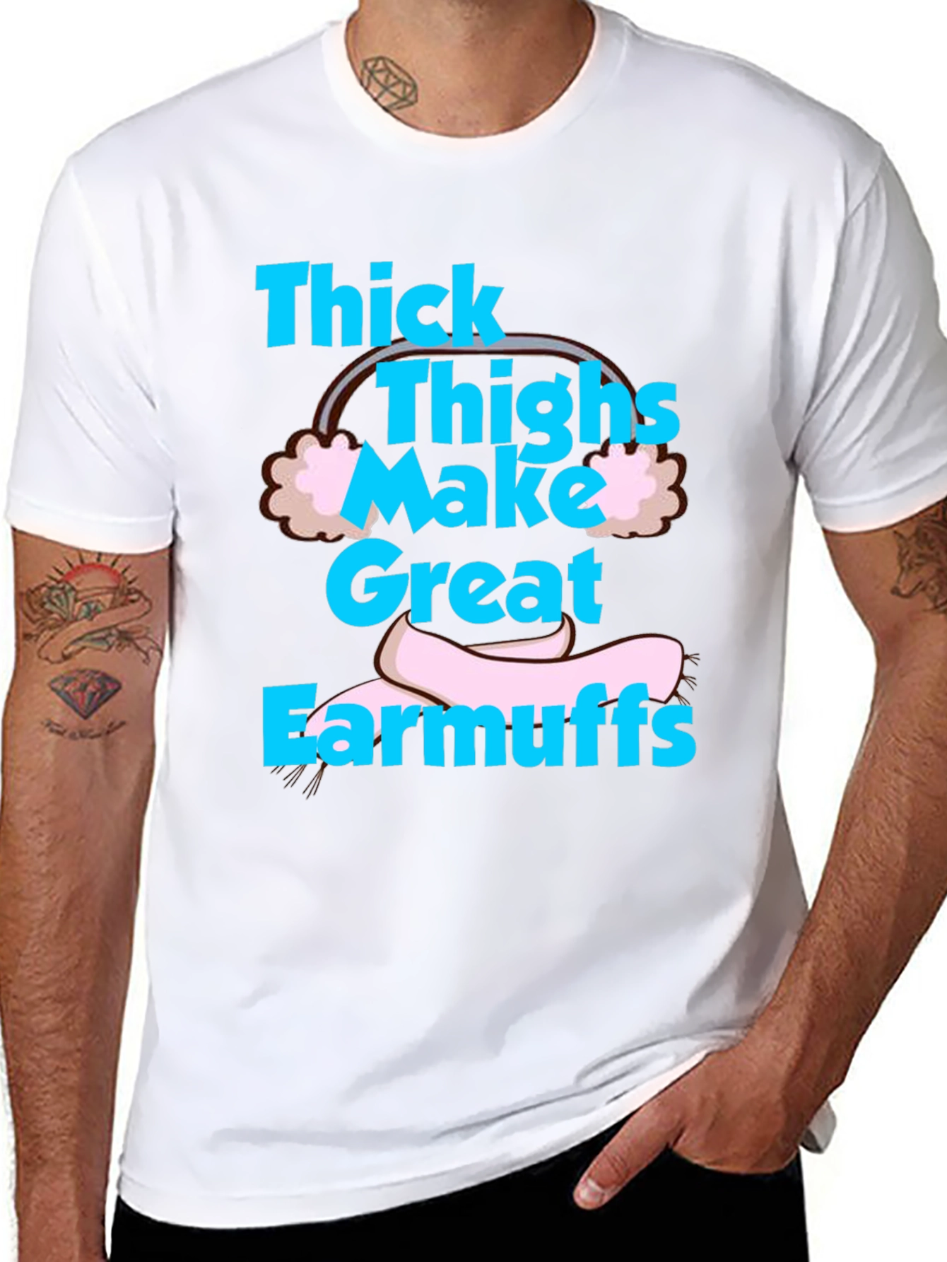Thick Thighs Earmuffs Graphic Tee