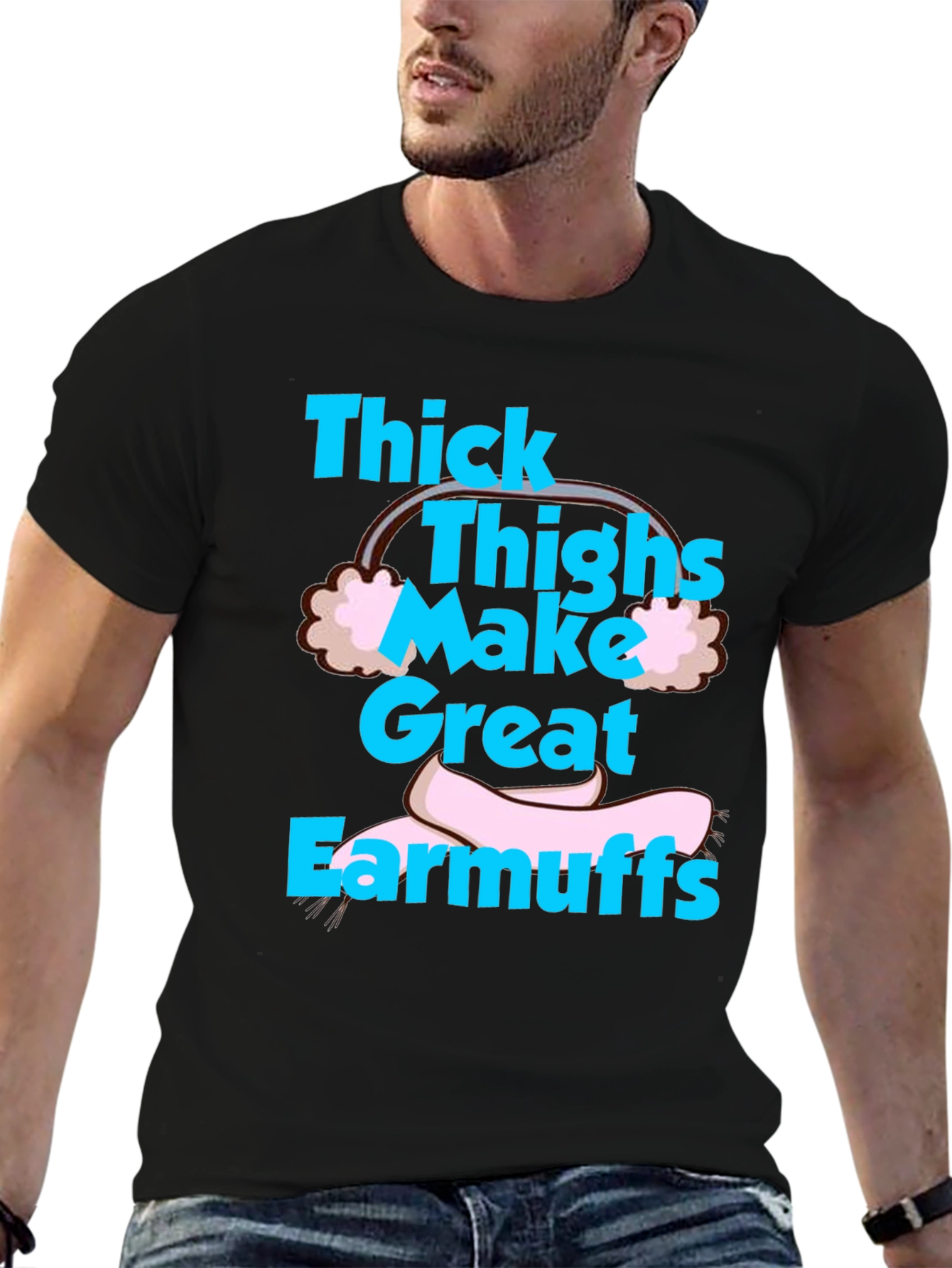 Thick Thighs Earmuffs Graphic Tee