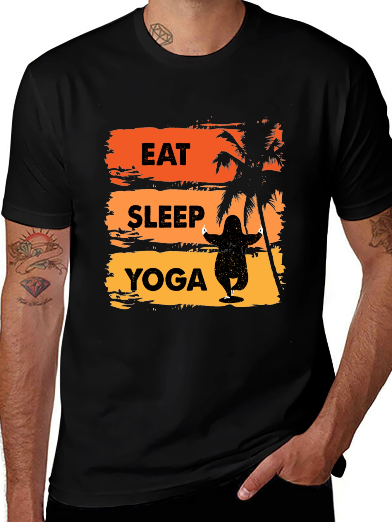Eat Sleep Yoga T-Shirt - Beach Vibe