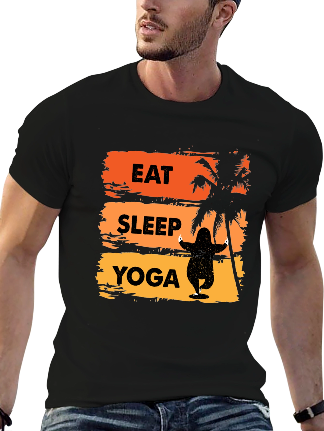 Eat Sleep Yoga T-Shirt - Beach Vibe