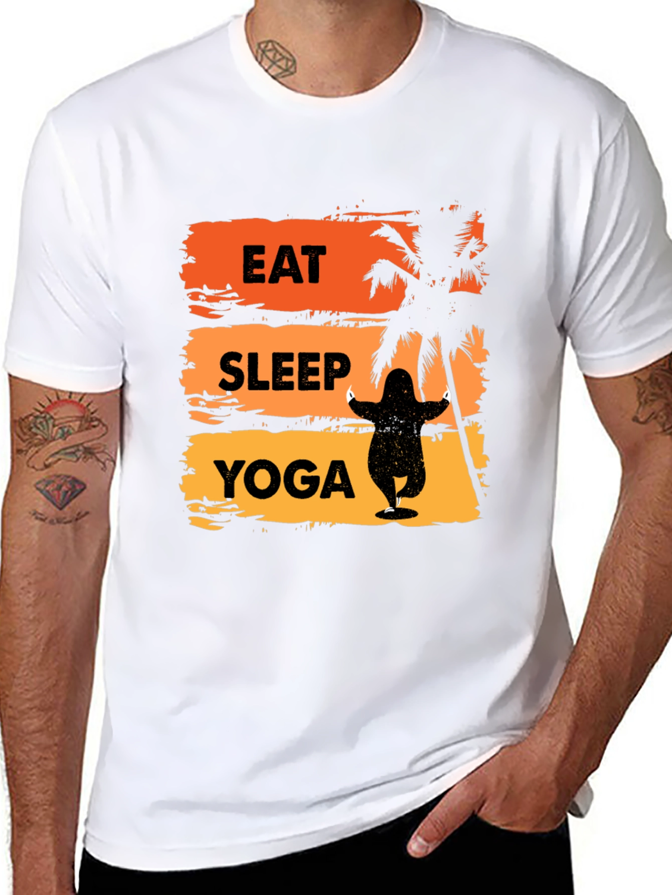 Eat Sleep Yoga T-Shirt - Beach Vibe
