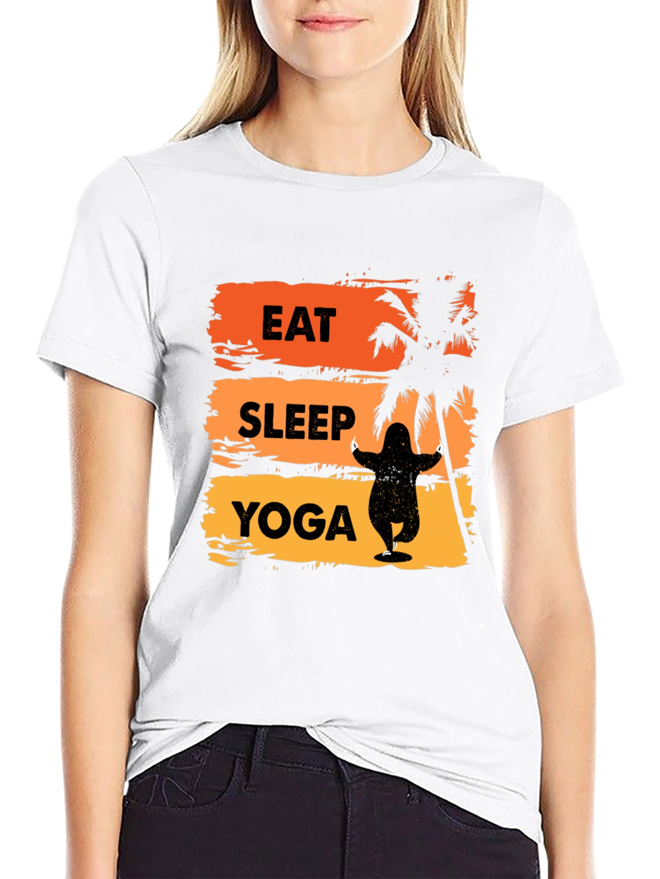 Eat Sleep Yoga T-Shirt - Beach Vibe