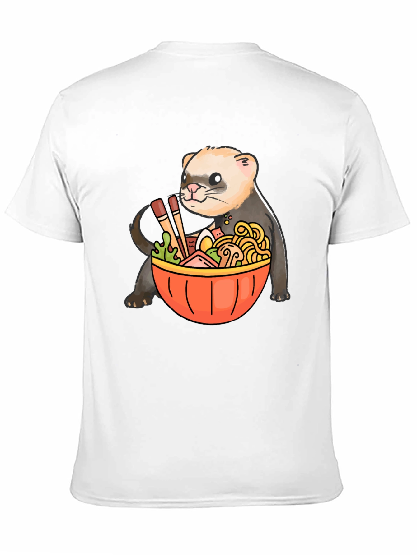 Ferret Ramen Graphic Tee - Funny Anime Style T-Shirt