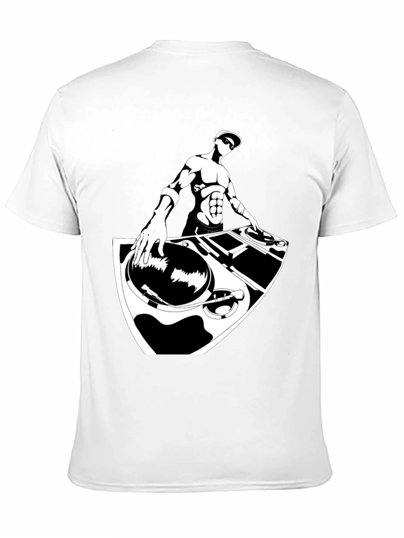 DJ Graphic T-Shirt - Black Cotton Blend Tee