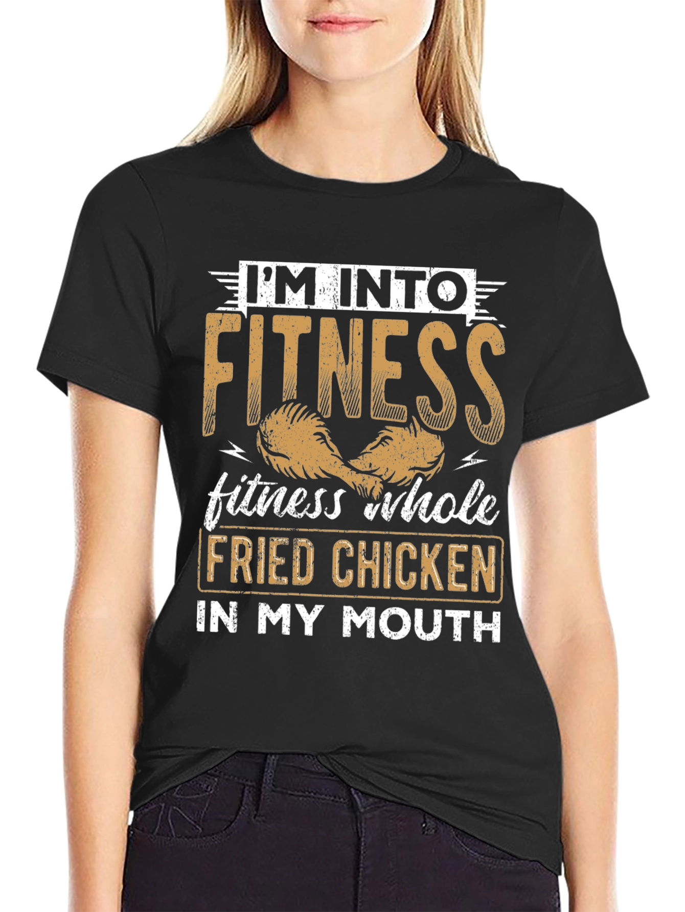 Fitness Fried Chicken Graphic Tee