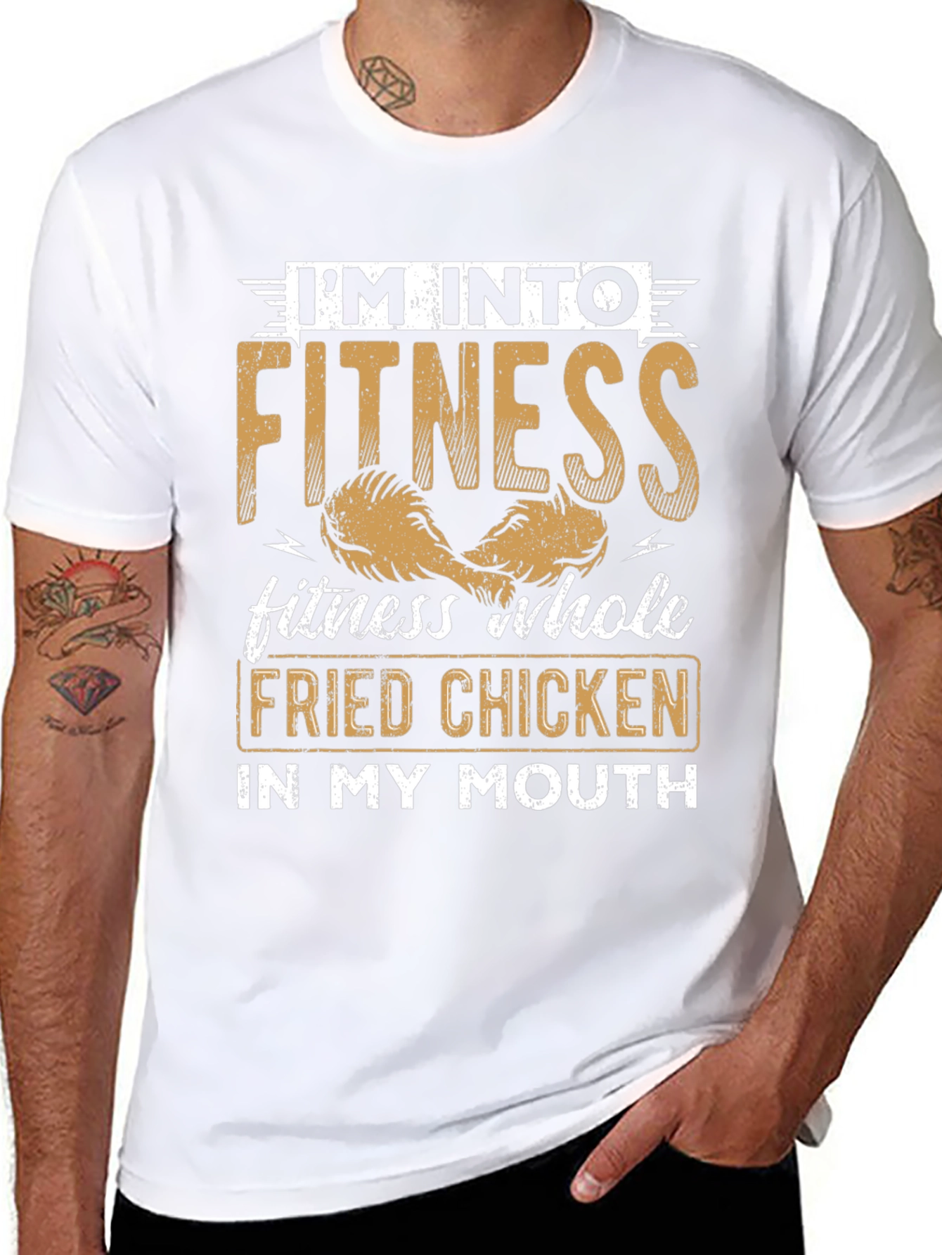 Fitness Fried Chicken Graphic Tee