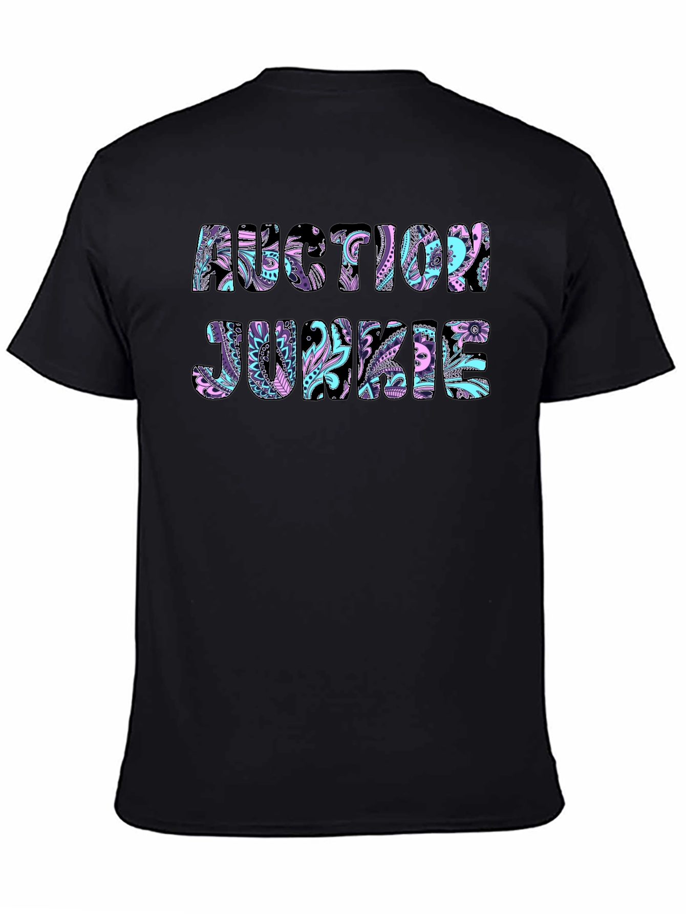 Auction Junkie Graphic Tee - Black Cotton T-Shirt