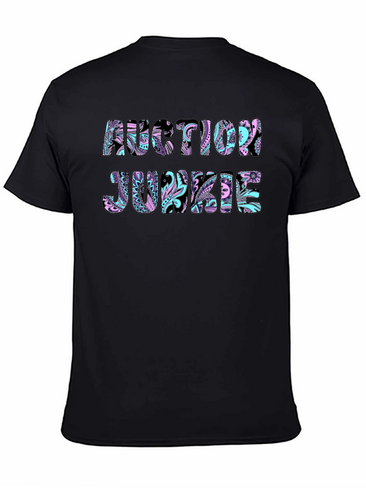 Auction Junkie Graphic Tee - Black Cotton T-Shirt
