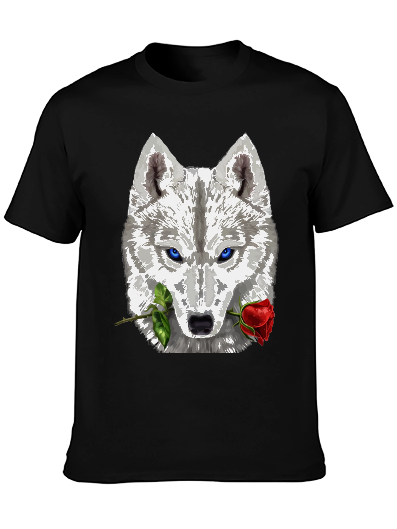 Wolf and Rose Graphic T-Shirt