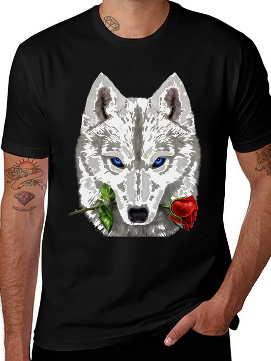 Wolf and Rose Graphic T-Shirt