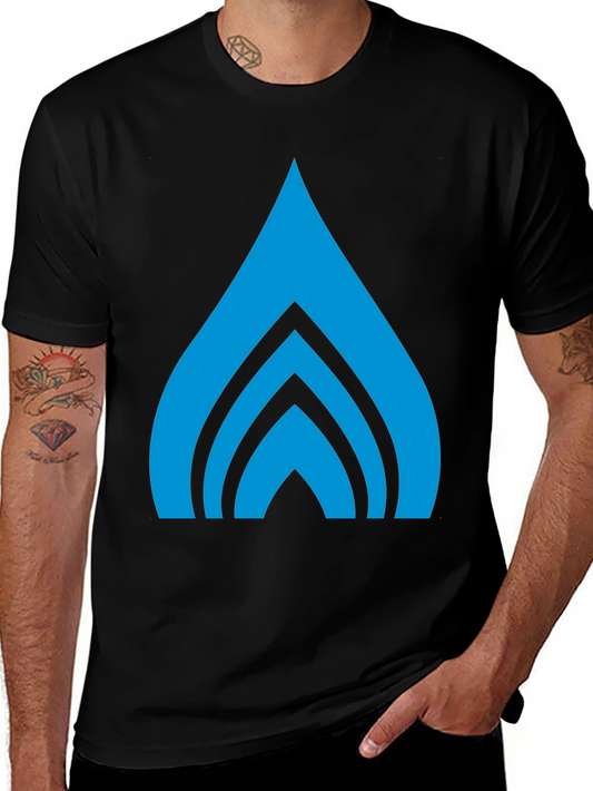 Abstract Graphic Tee - Bold Blue Design