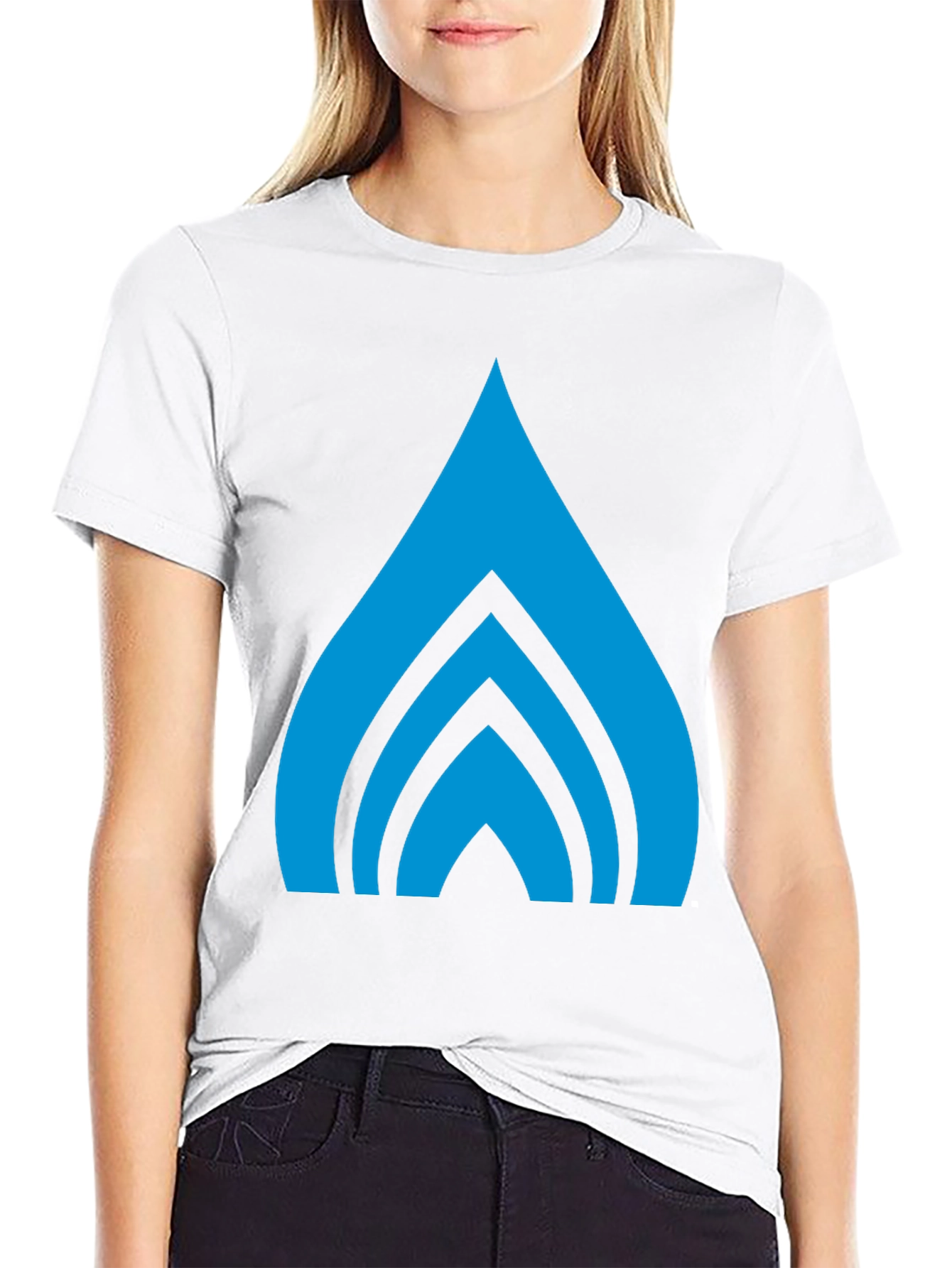 Abstract Graphic Tee - Bold Blue Design