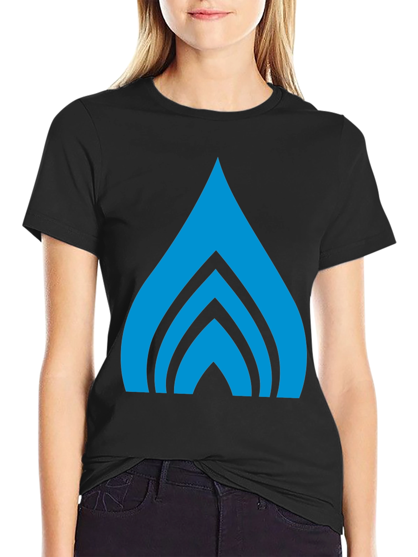 Abstract Graphic Tee - Bold Blue Design
