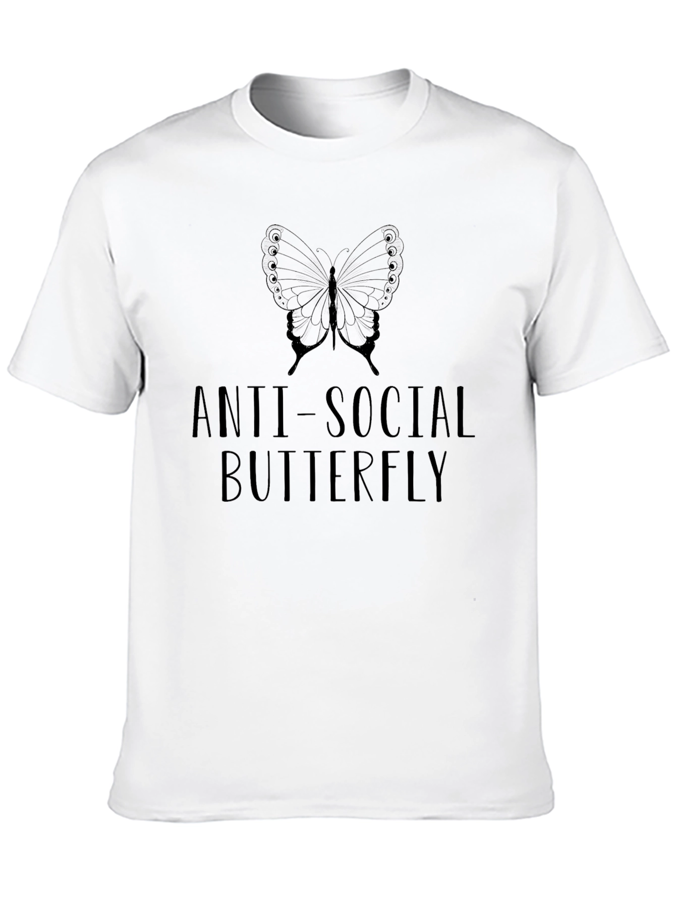 Anti-Social Butterfly Graphic T-Shirt