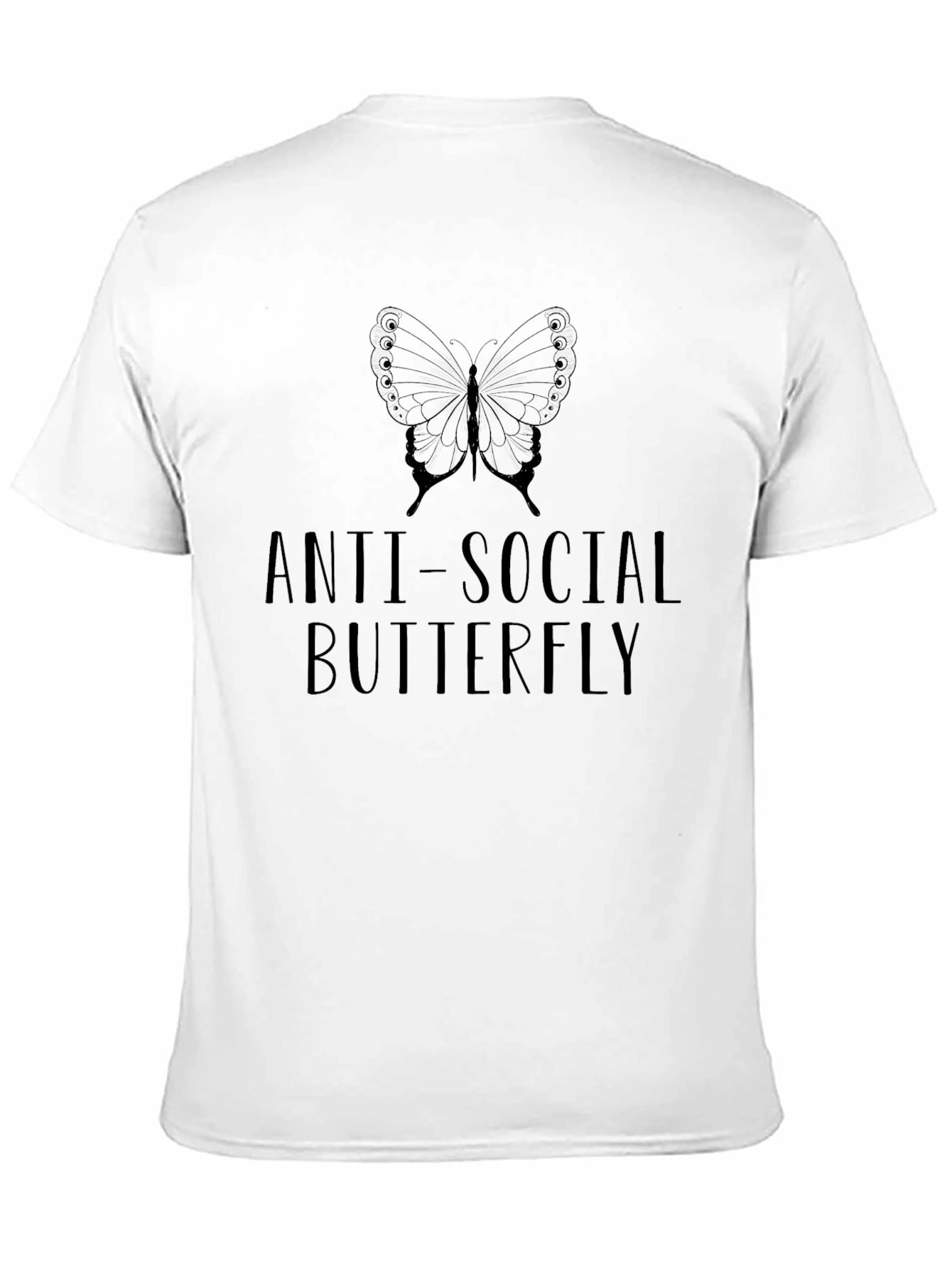 Anti-Social Butterfly Graphic T-Shirt