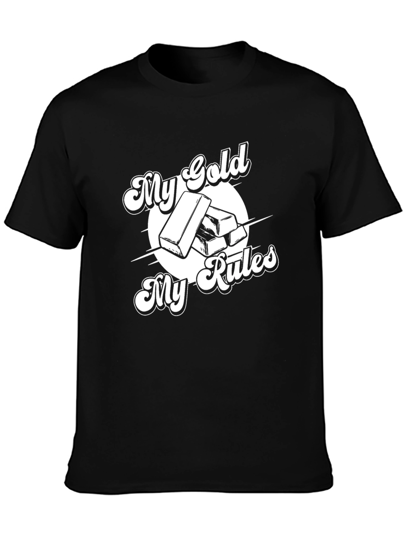 My Gold My Rules Black Graphic T-Shirt