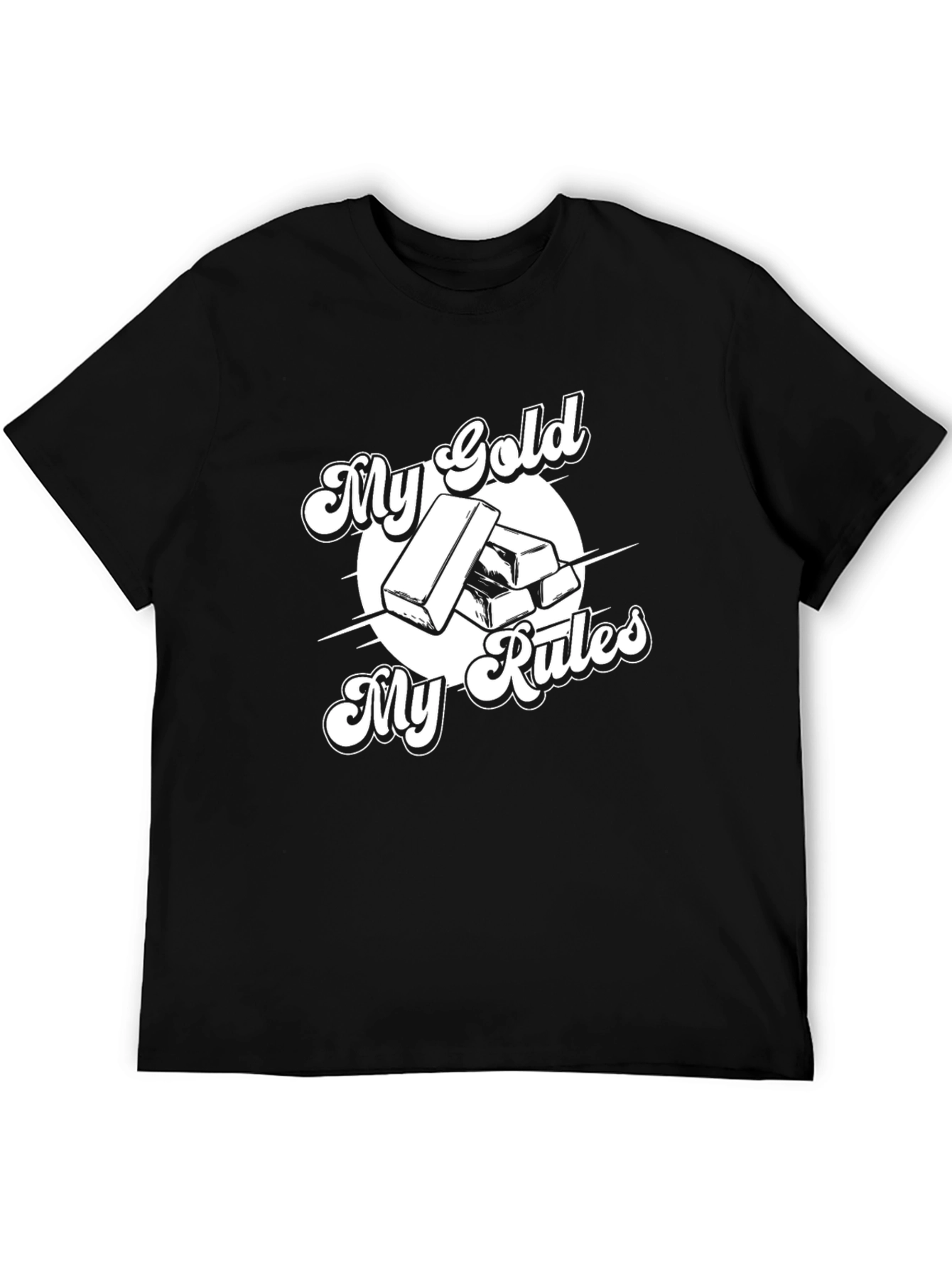 My Gold My Rules Black Graphic T-Shirt