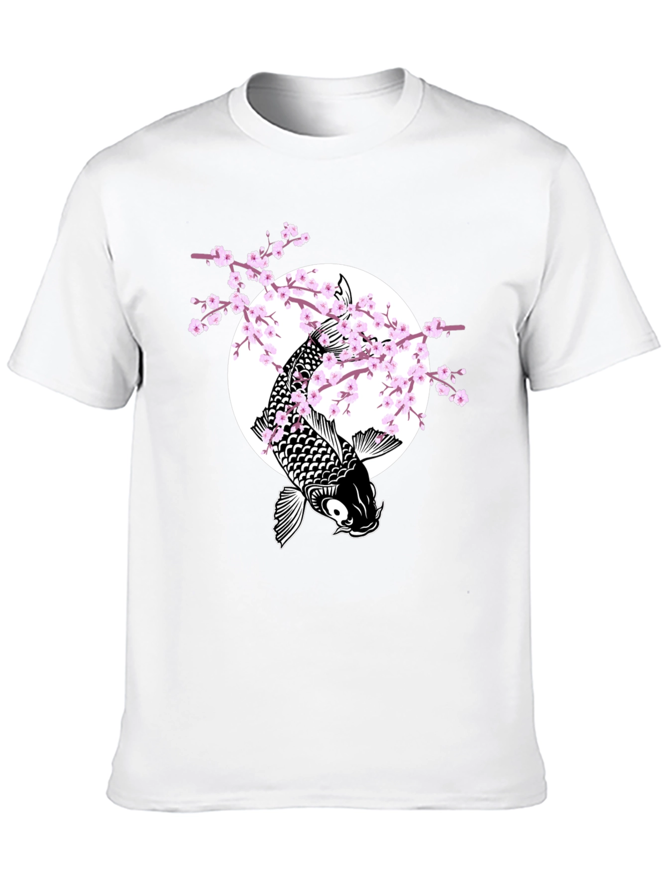 Koi Fish & Cherry Blossom Graphic Tee