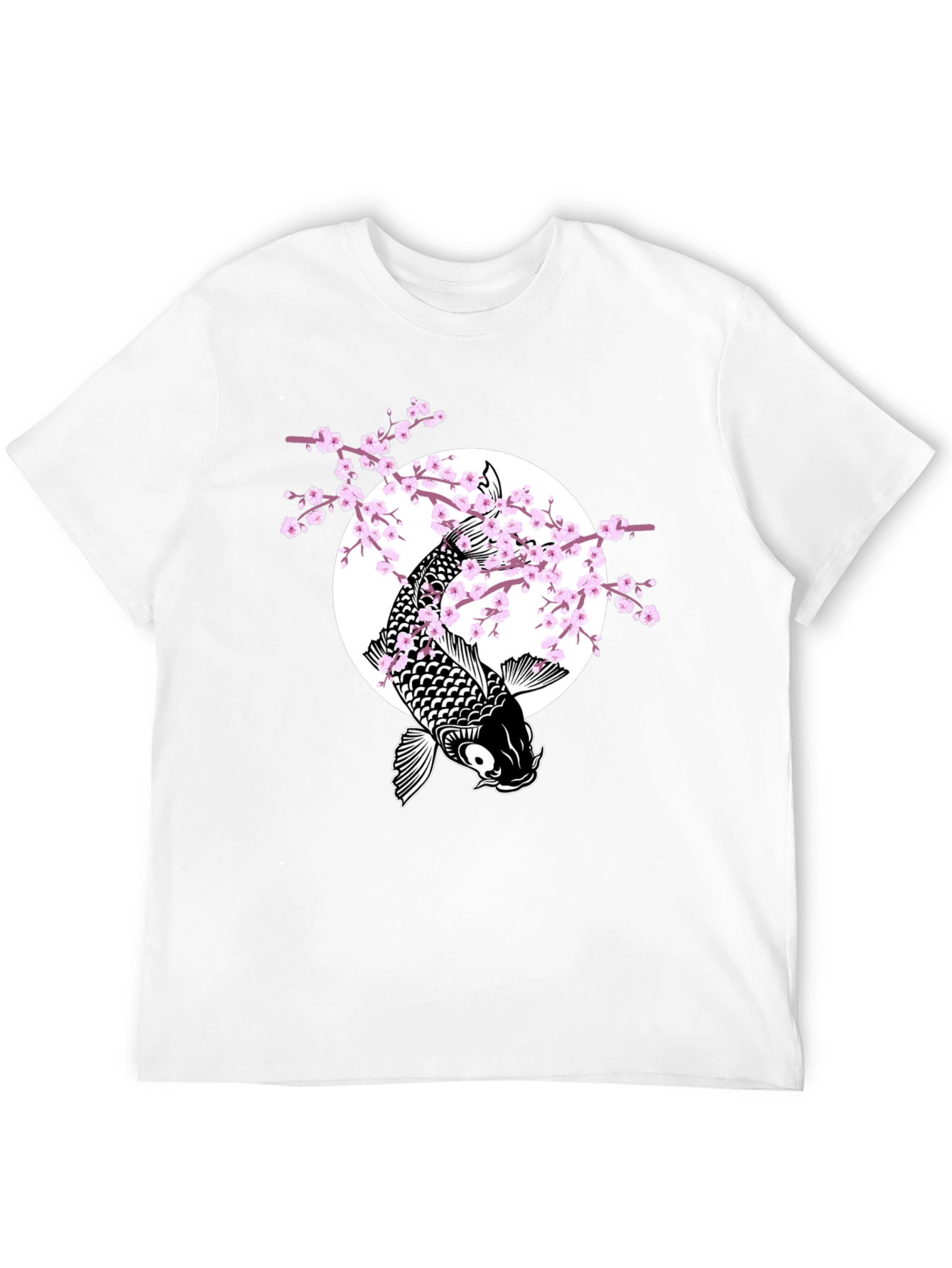 Koi Fish & Cherry Blossom Graphic Tee