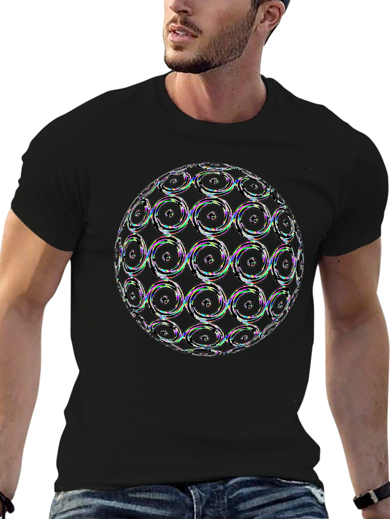 Modern Abstract Orb Graphic T-Shirt