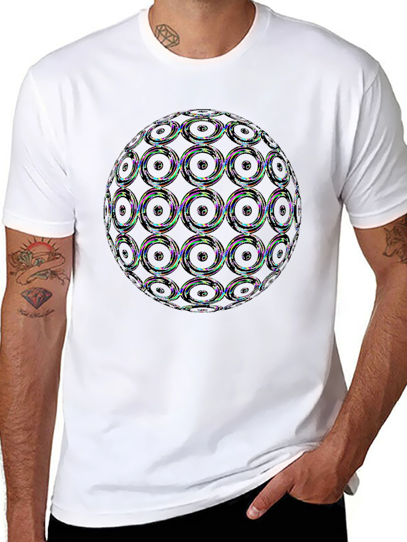 Modern Abstract Orb Graphic T-Shirt