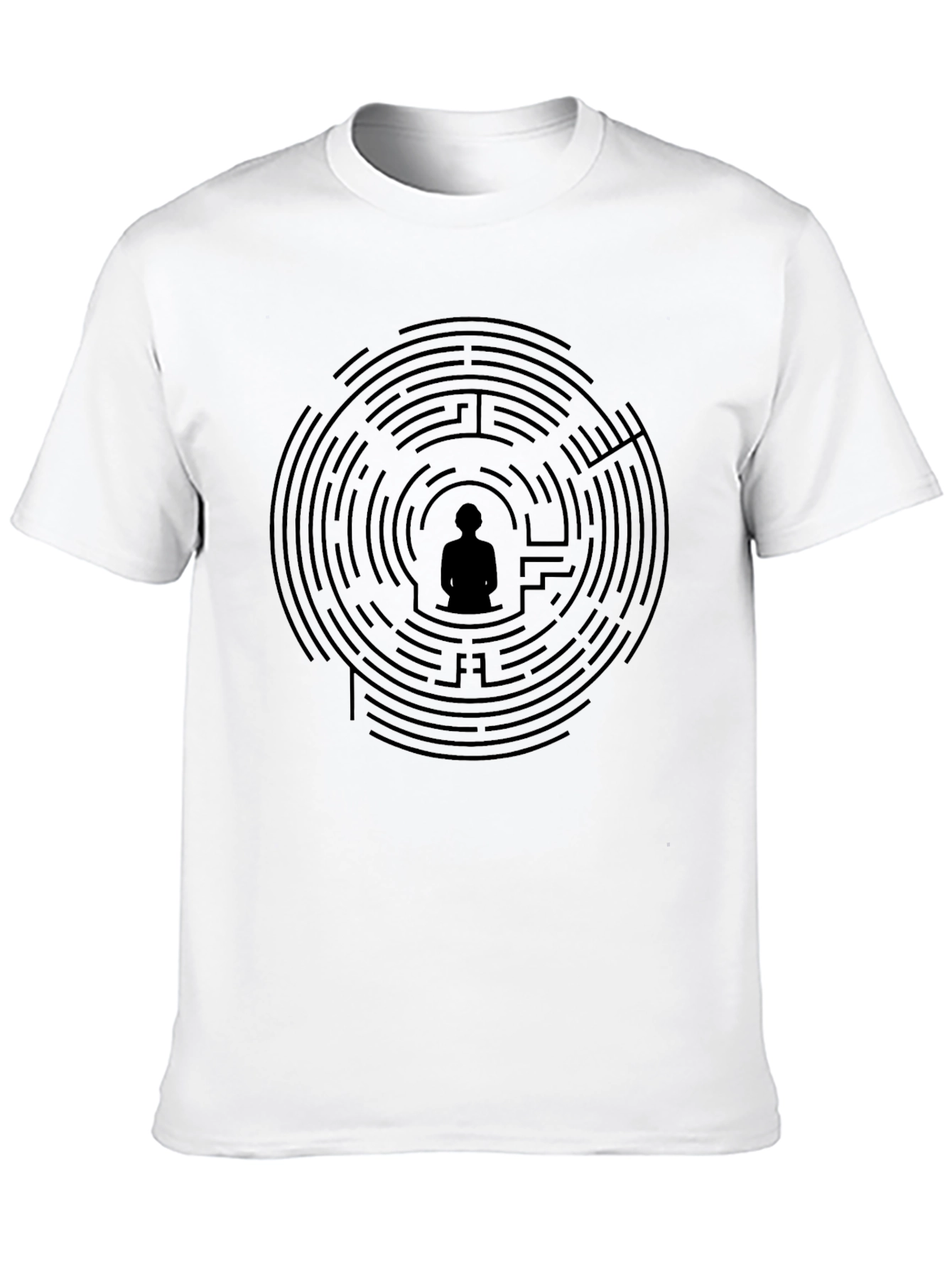 Maze Meditation Black T-Shirt