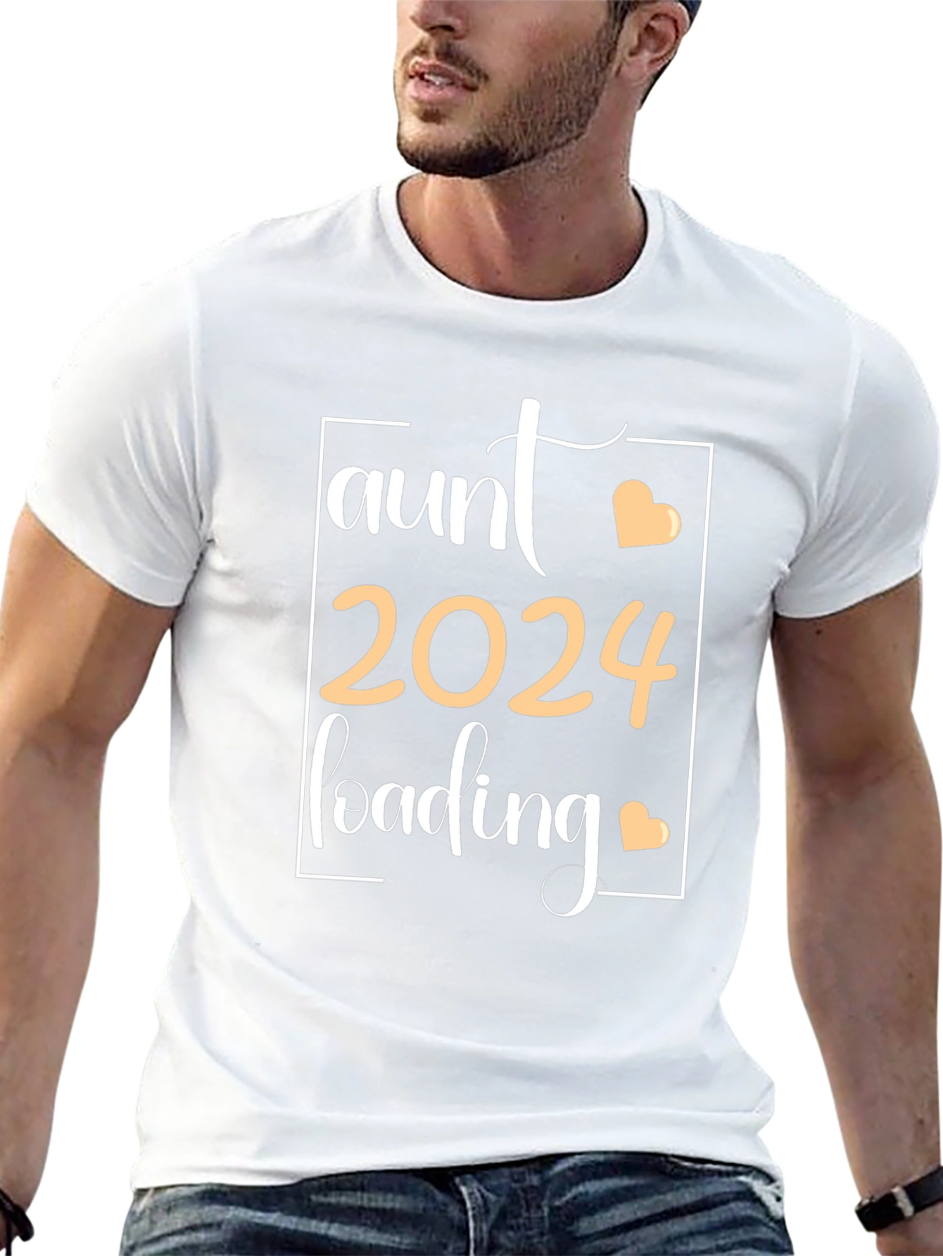 Aunt 2024 Loading T-Shirt - Baby Announcement Tee
