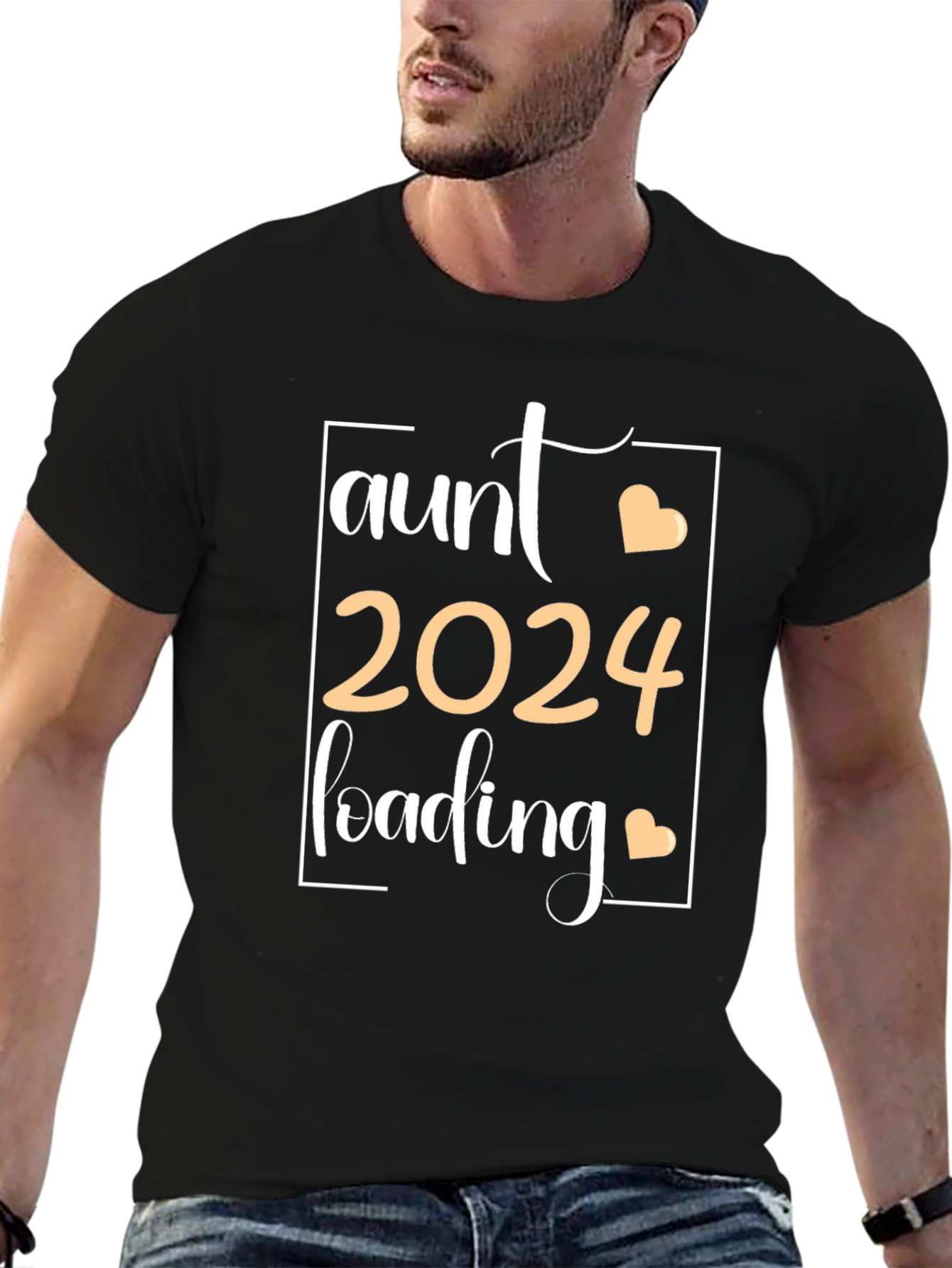 Aunt 2024 Loading T-Shirt - Baby Announcement Tee