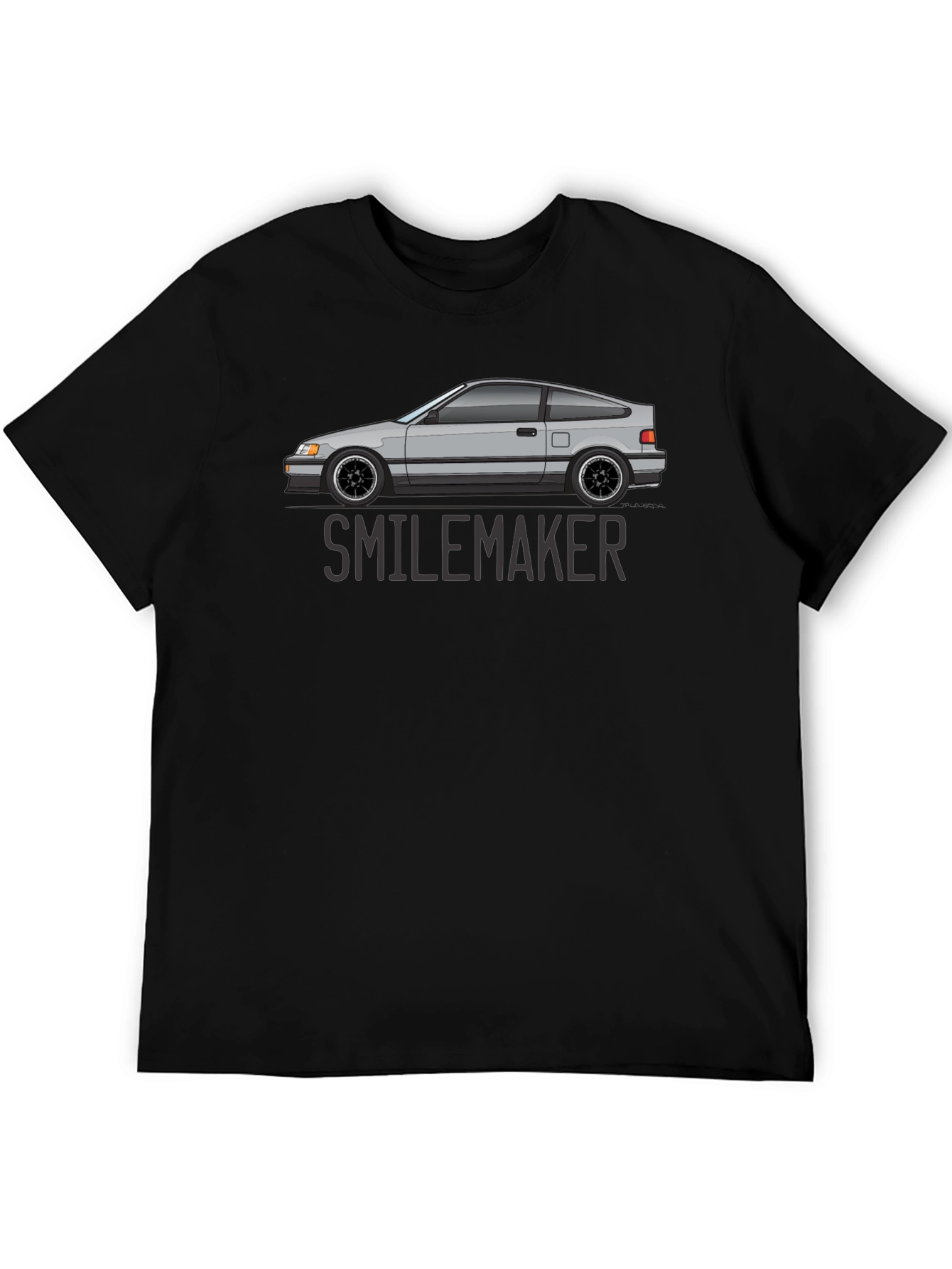 Smilemaker Car Graphic T-Shirt - Black