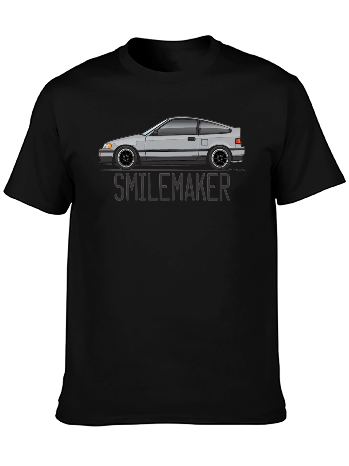 Smilemaker Car Graphic T-Shirt - Black