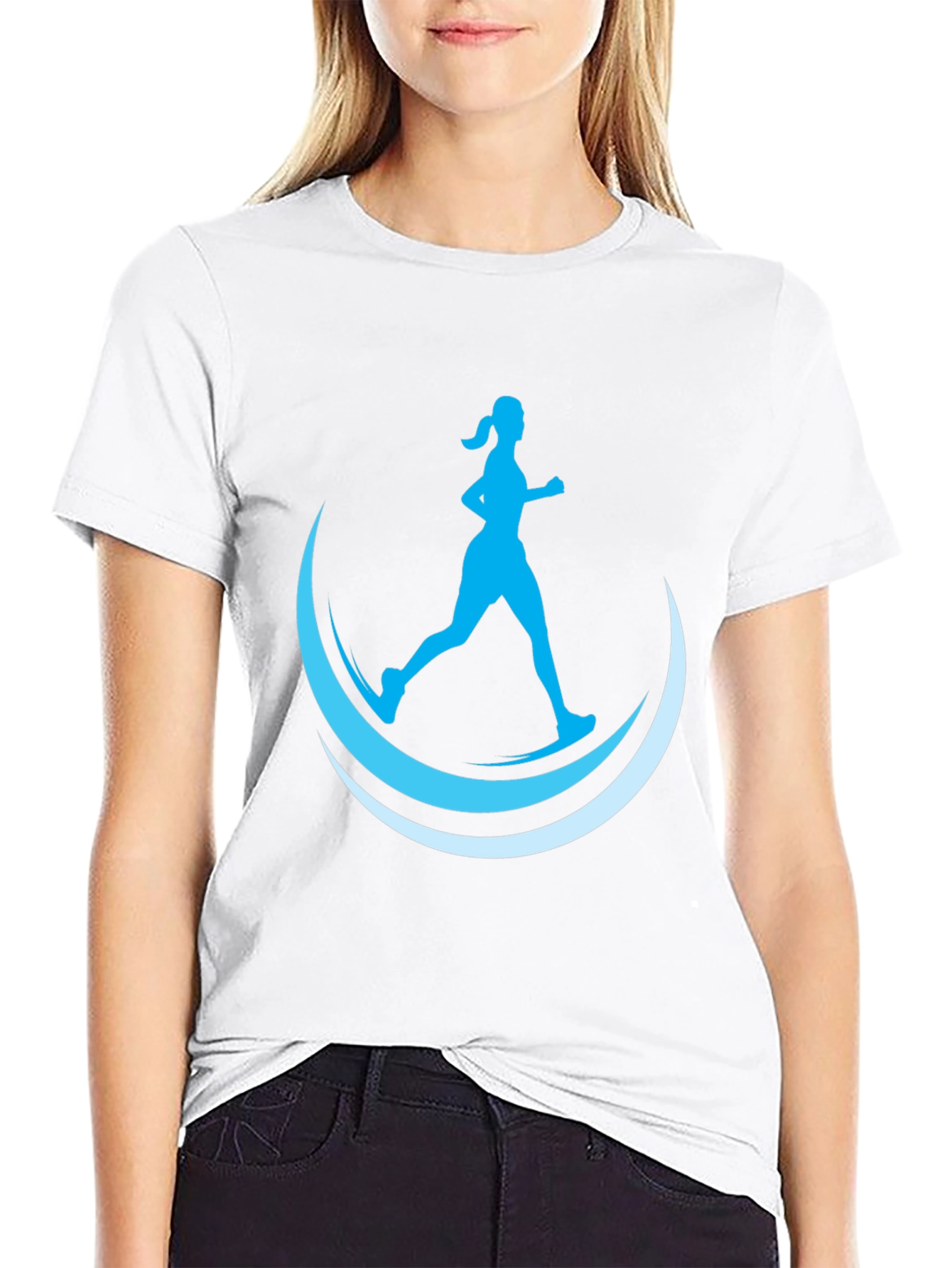 Runners Crescent Graphic Tee - Black