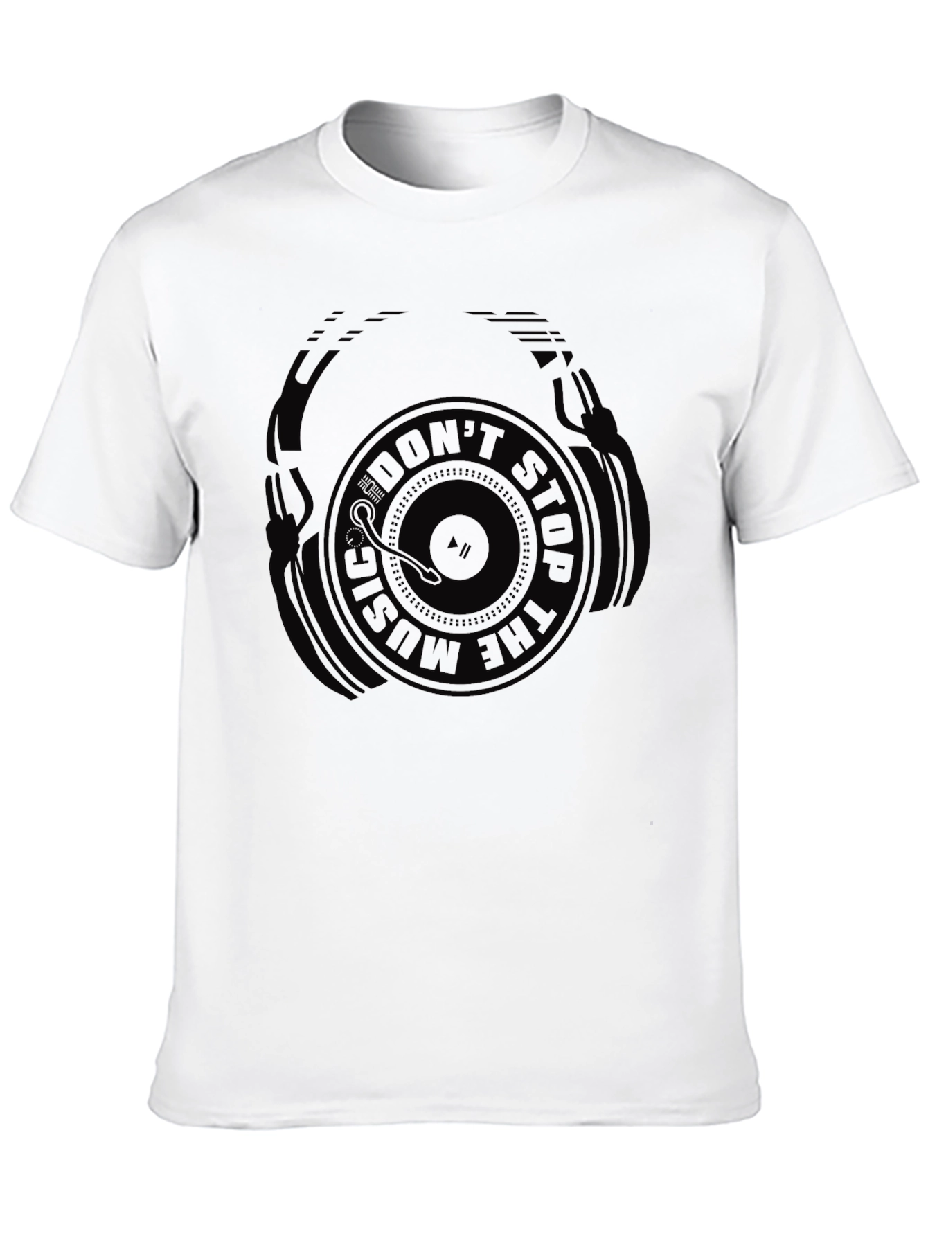 Dont Stop The Music Graphic Tee - Black