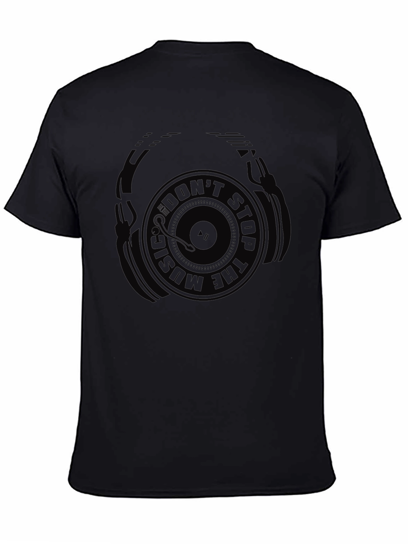 Dont Stop The Music Graphic Tee - Black