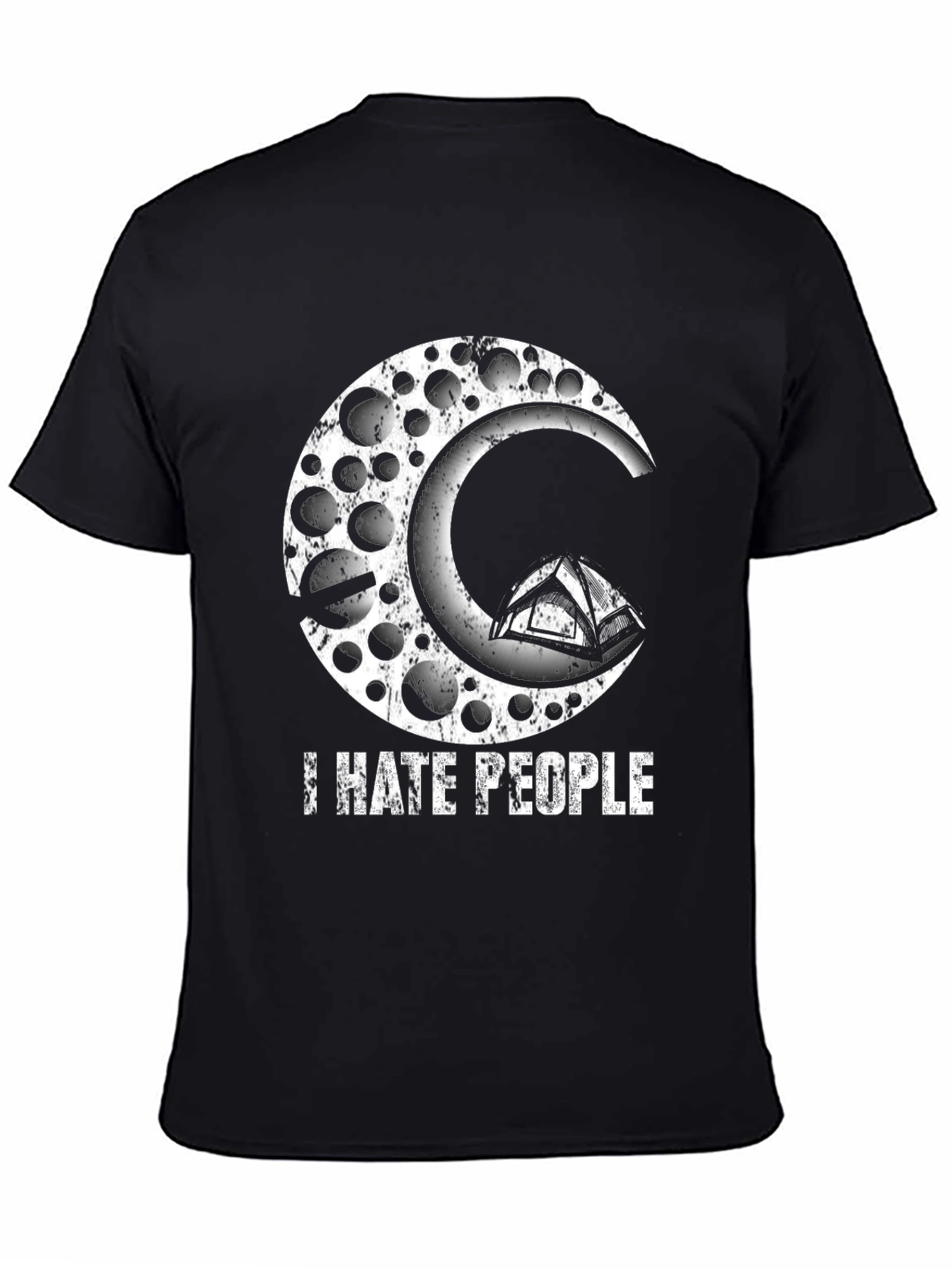 I Hate People Moon & Tent Graphic Tee
