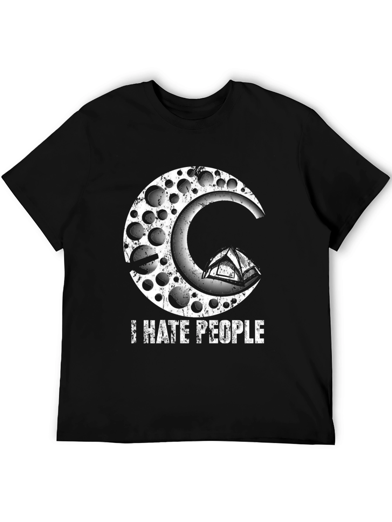 I Hate People Moon & Tent Graphic Tee