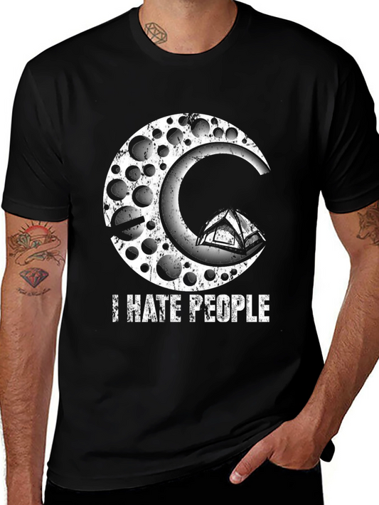 I Hate People Moon & Tent Graphic Tee