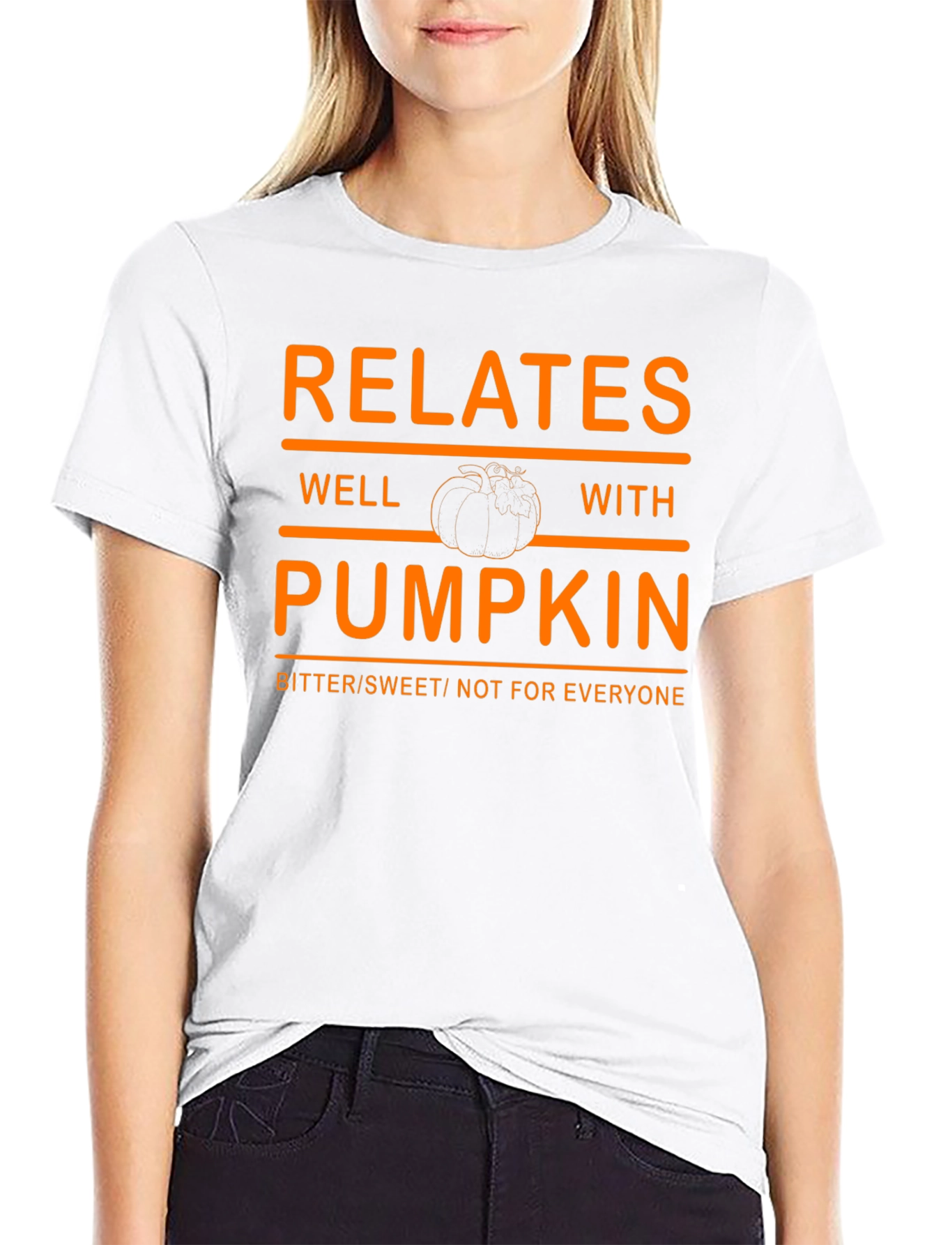 Relates Well With Pumpkin T-Shirt - Bitter Sweet Fall