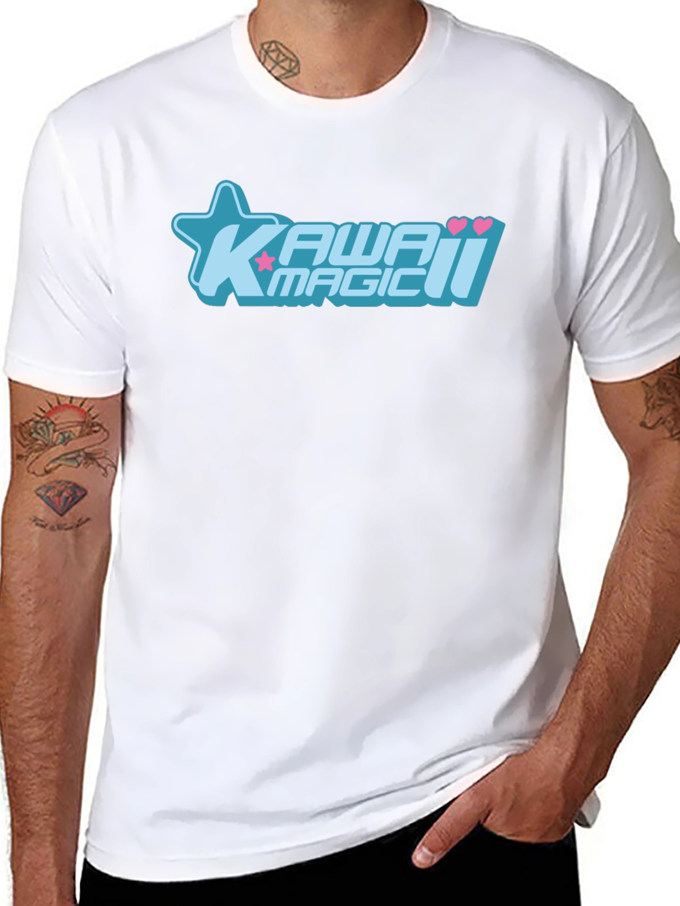 Kawaii Magic Graphic T-Shirt - Black Cotton Tee