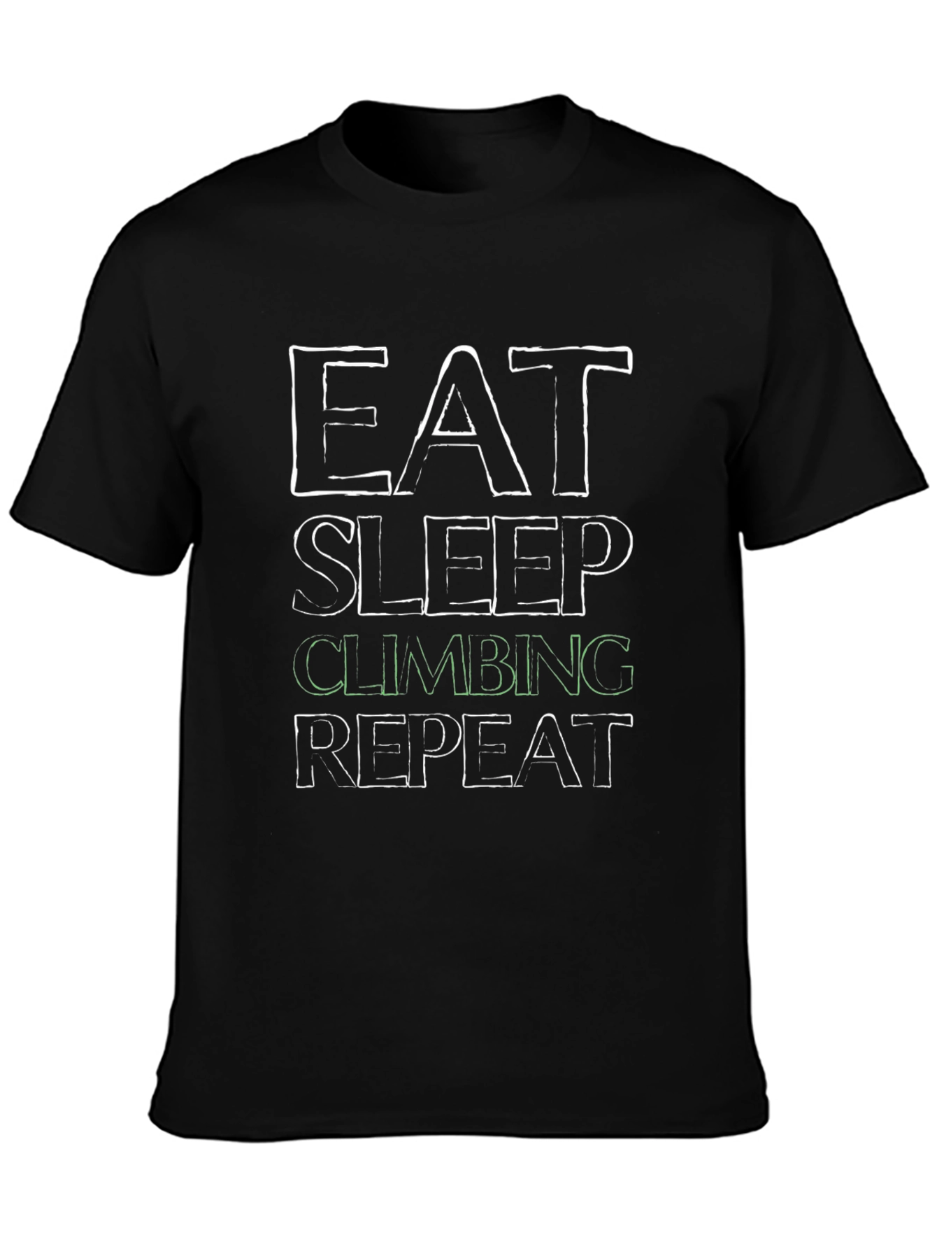 Eat Sleep Climbing Repeat Black T-Shirt