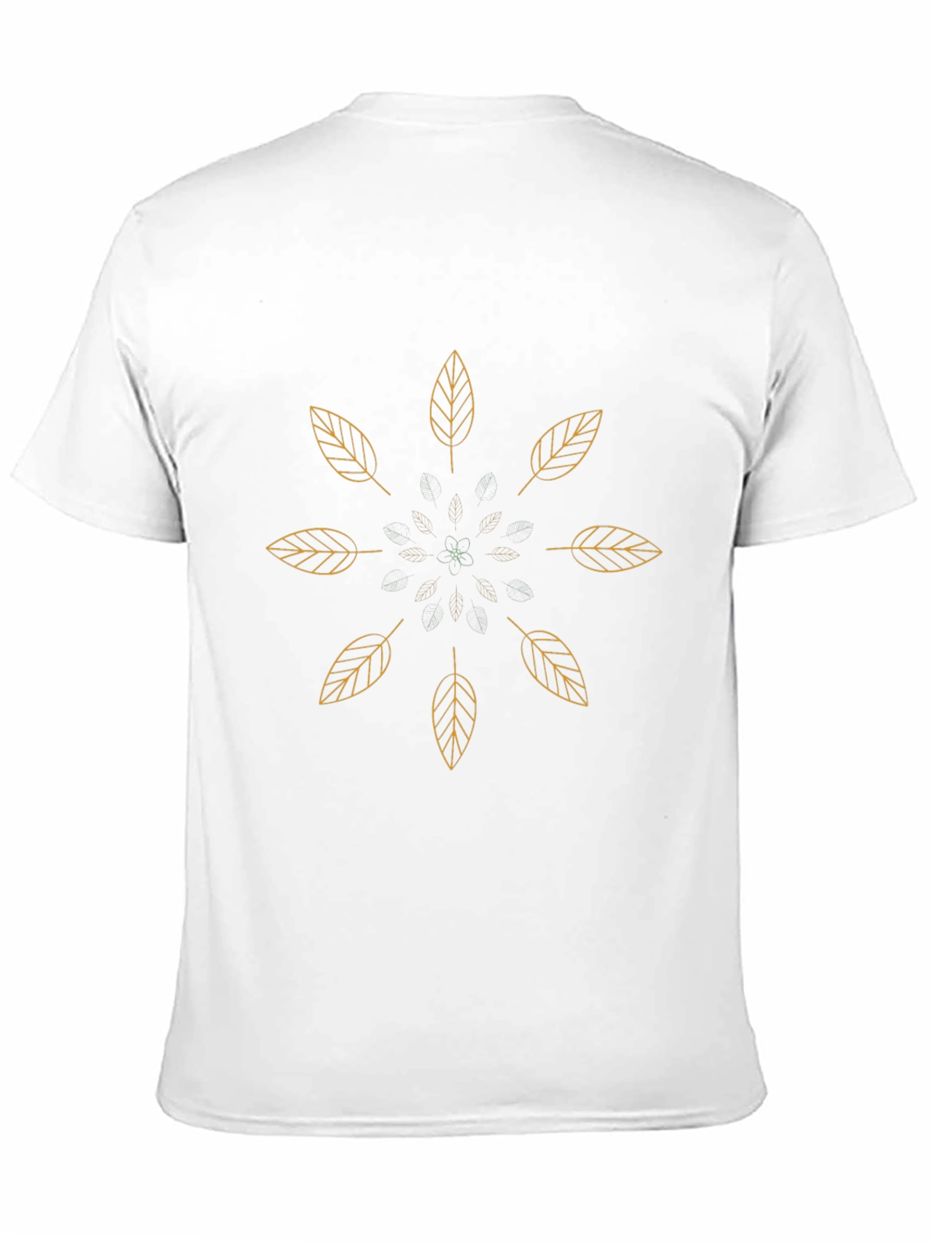 Leaf Mandala Black T-Shirt