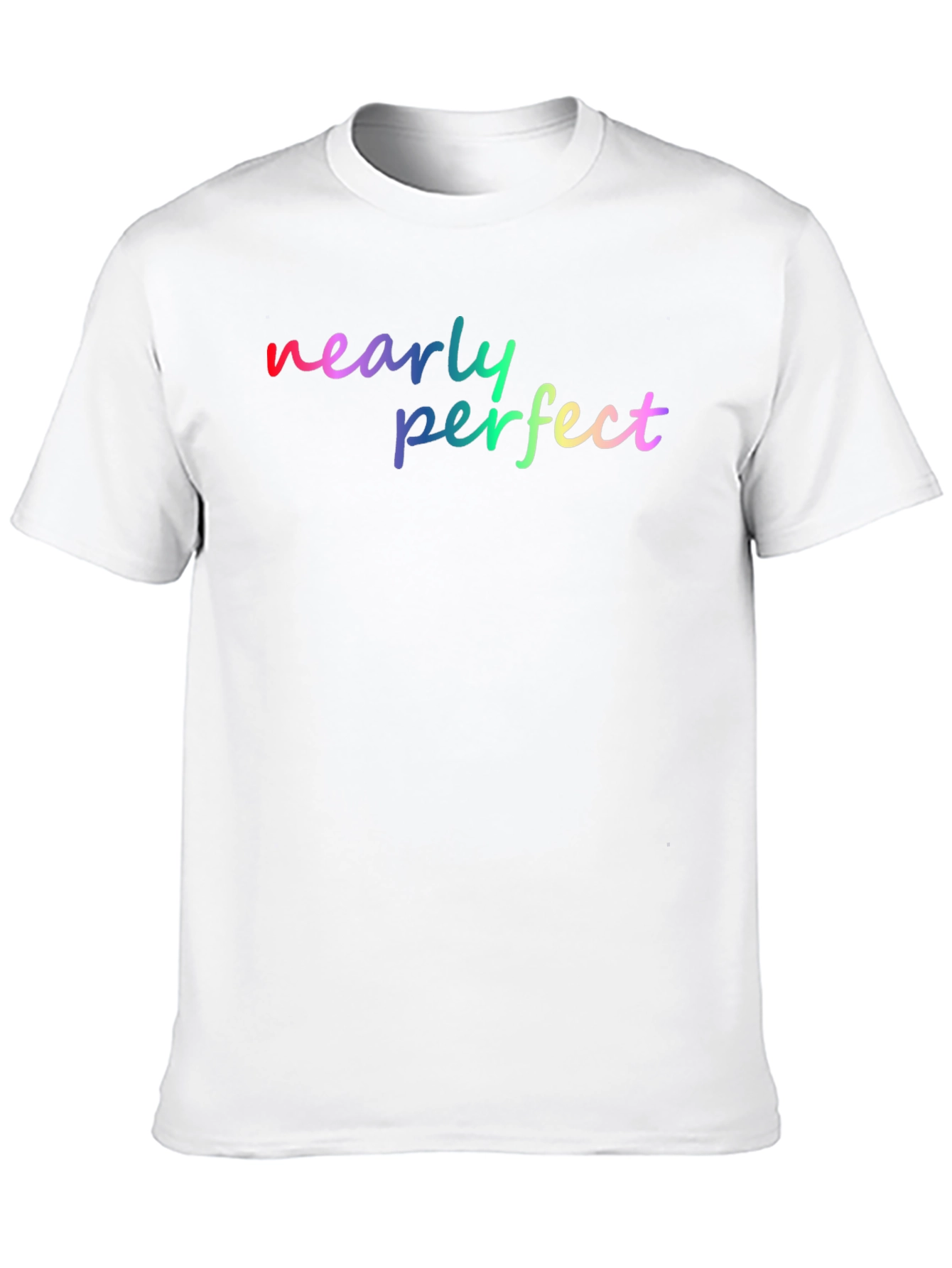 Nearly Perfect Rainbow Graphic Tee - Soft Black Shirt