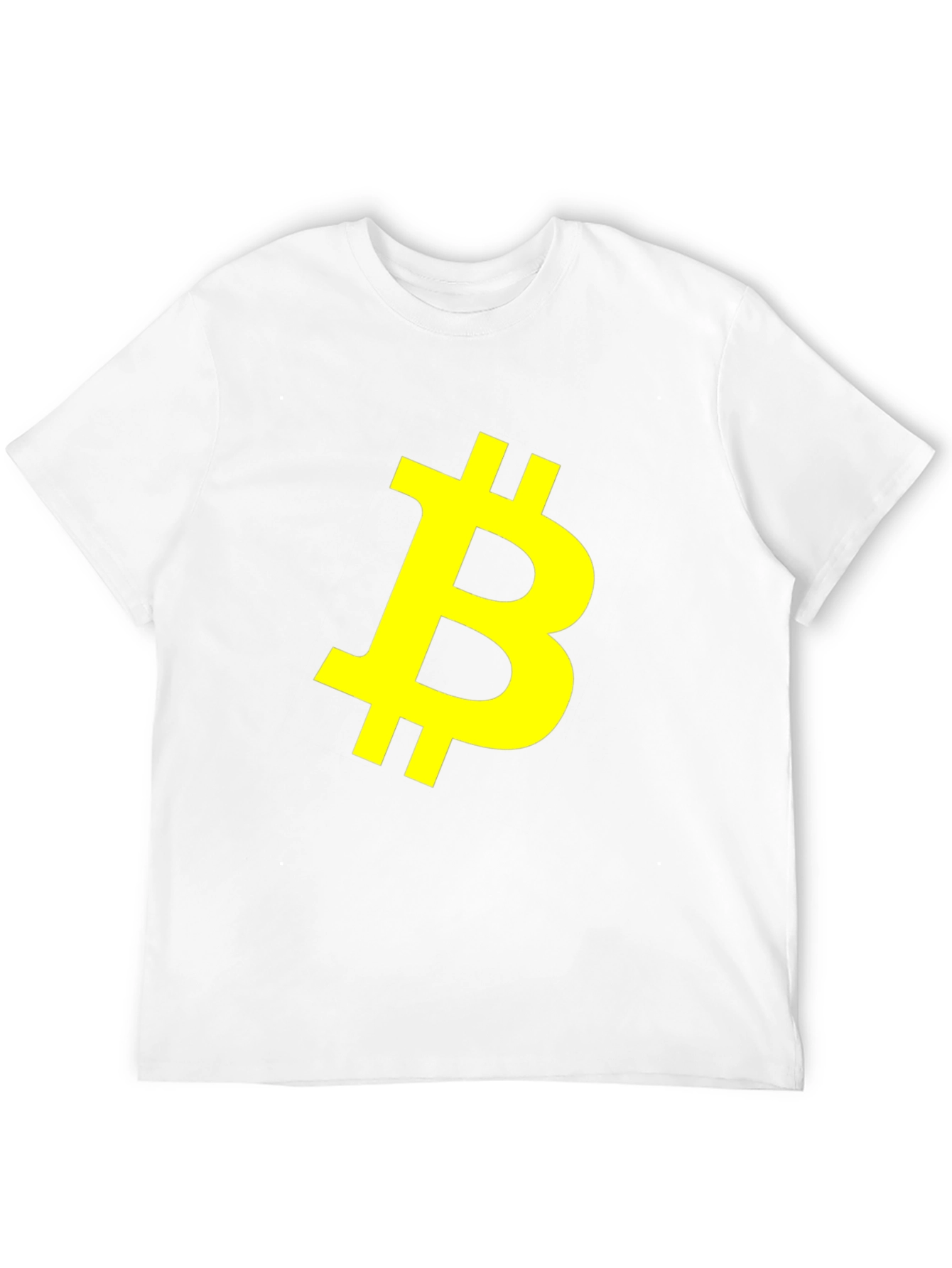 Bitcoin Crypto Yellow Logo Black T-Shirt