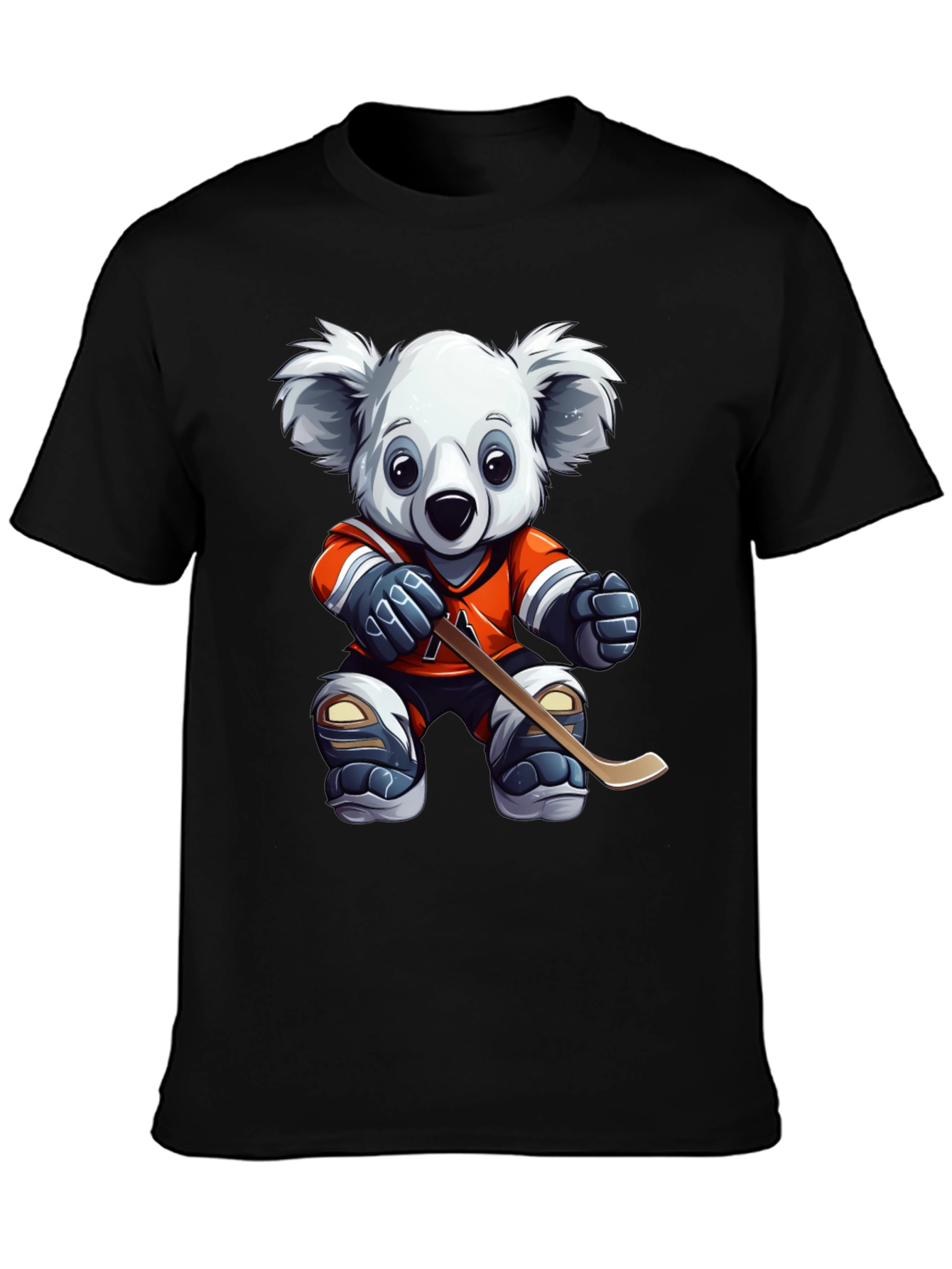 Koala Hockey Player Graphic Tee - Black