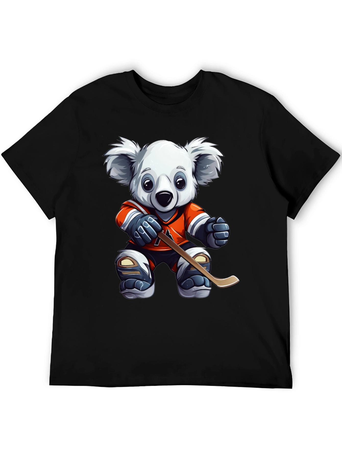 Koala Hockey Player Graphic Tee - Black