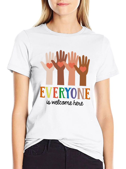 Everyone is Welcome Here Graphic Tee - Black